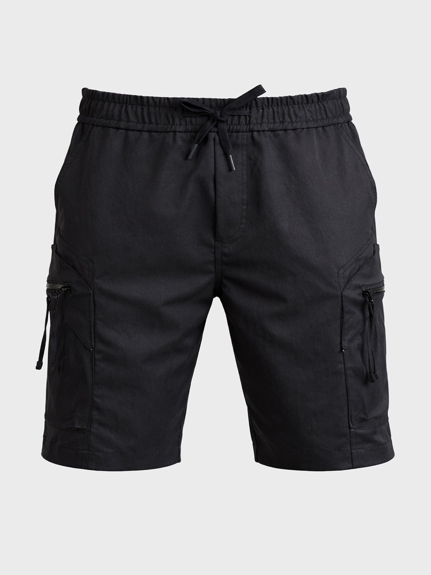 Men Relaxed Fit Solid Mid-Rise Cargo Shorts