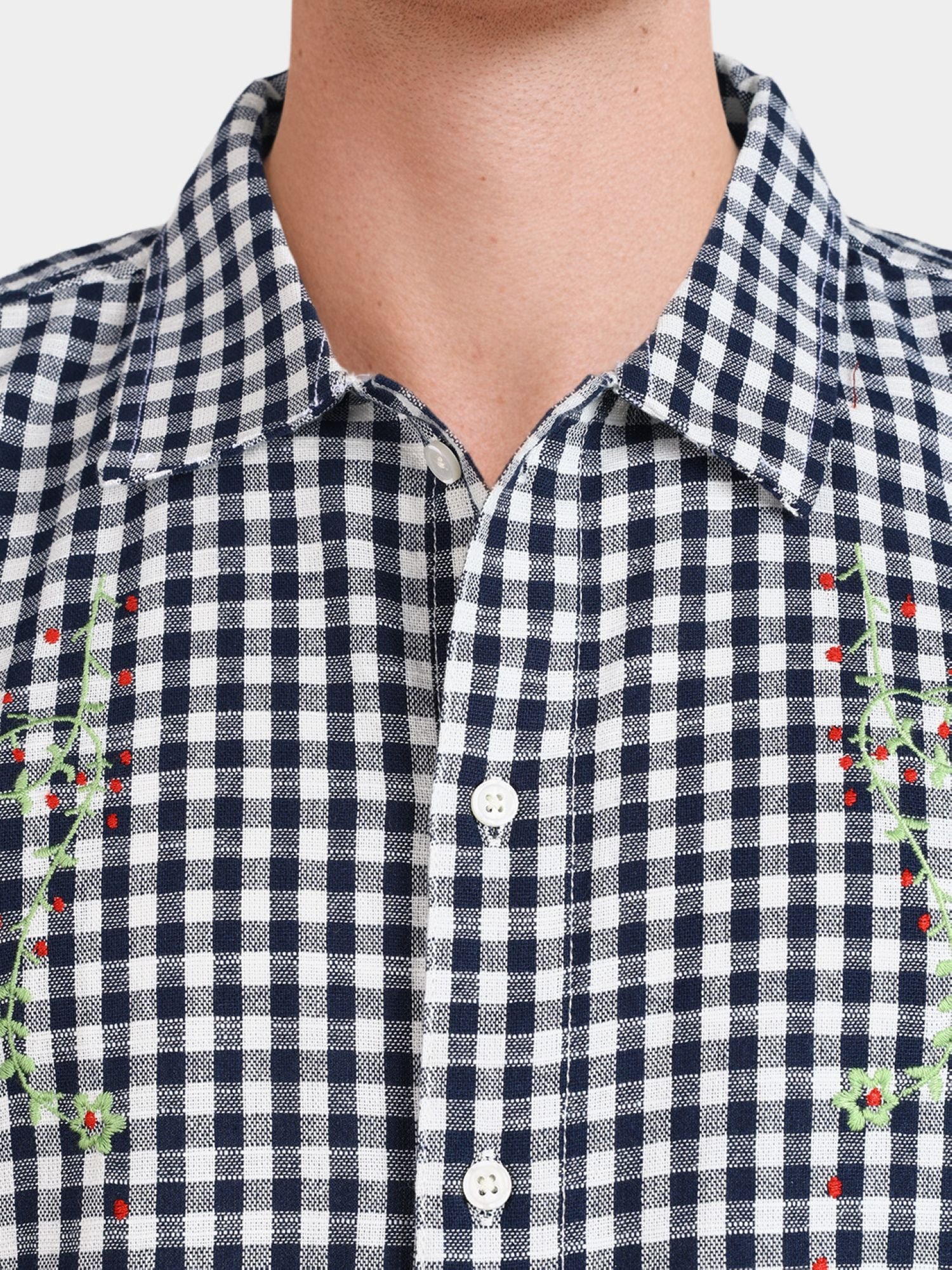 Men Oversized Gingham Shirt and Shorts Co-Ord Set