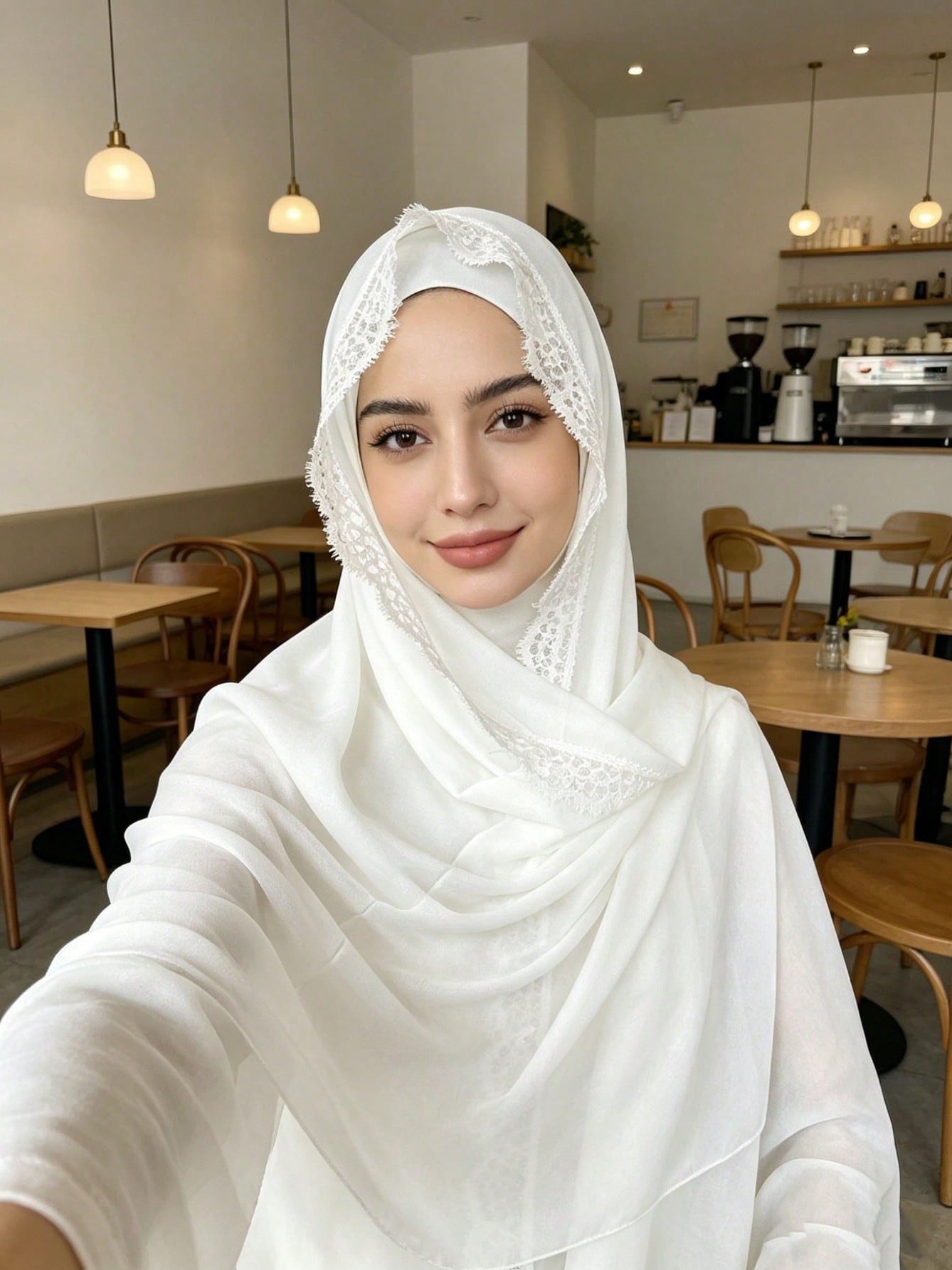 حجاب بتفاصيل دانتيل