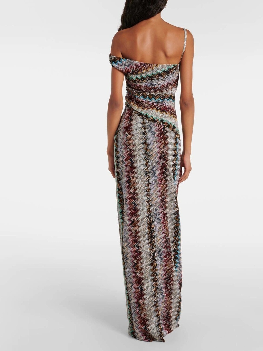 Chevron Pattern Knit Maxi Dress