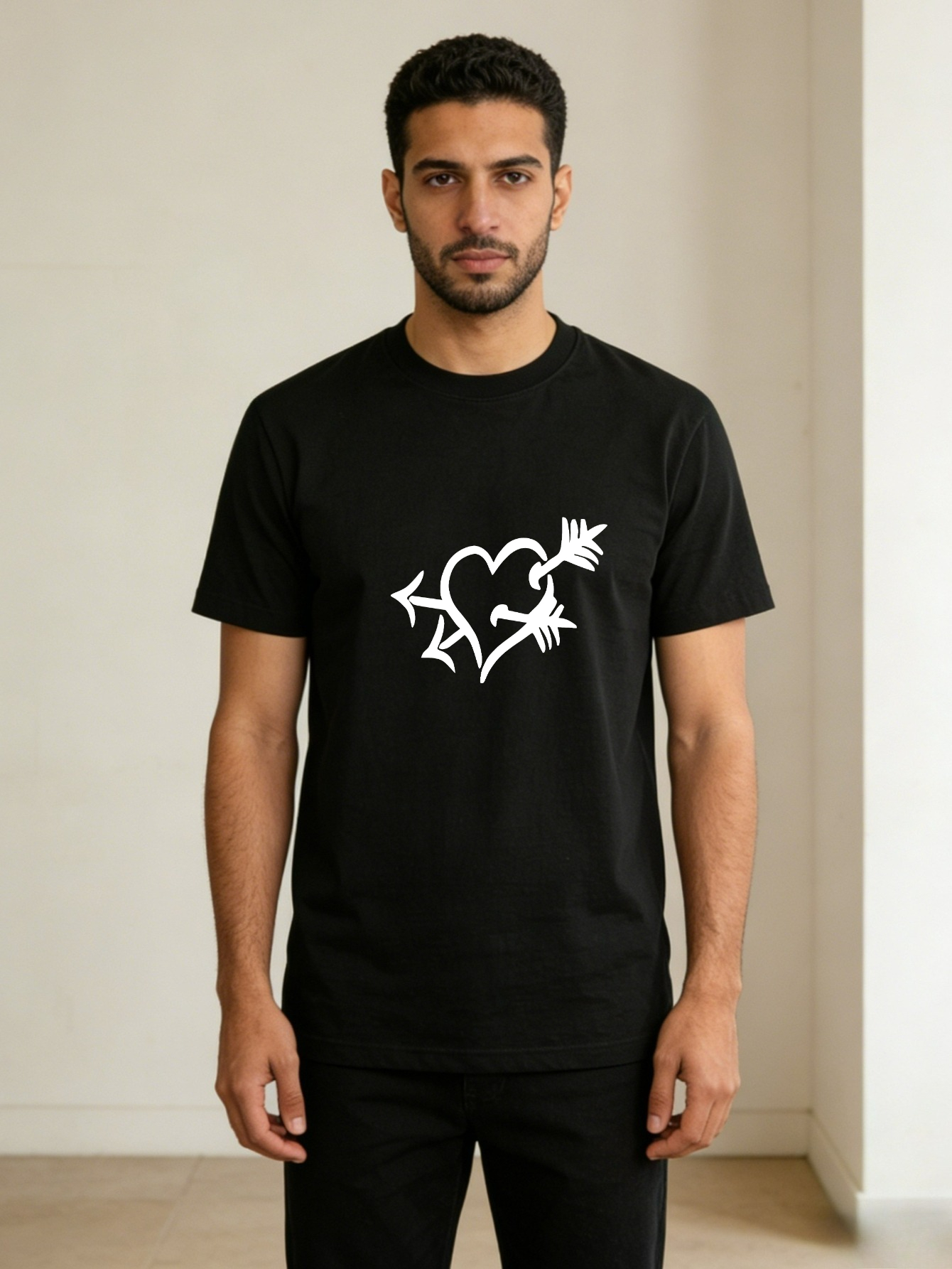 Men Graphic Print Round Neck T-Shirt