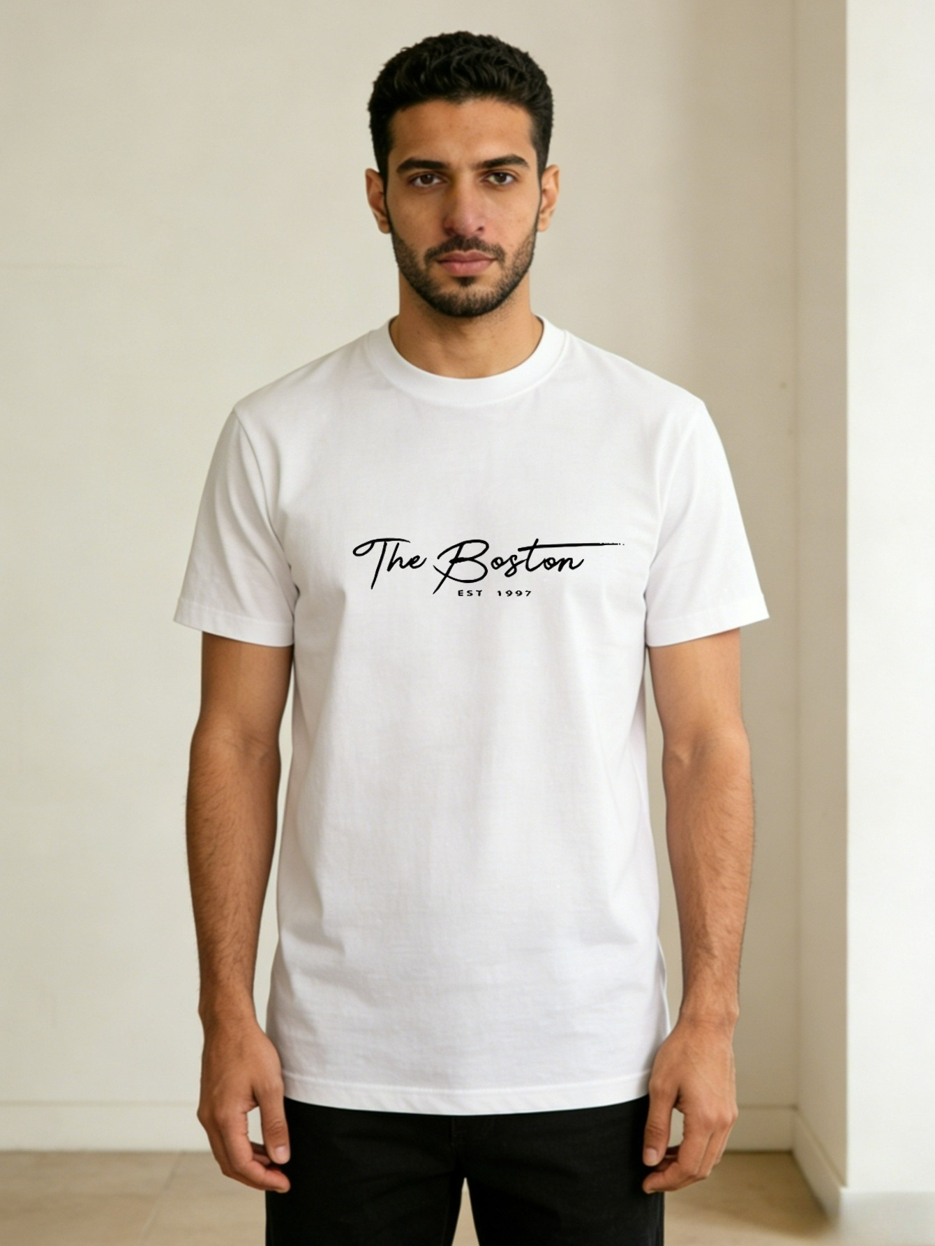Men Text Print Regular Fit T-Shirt