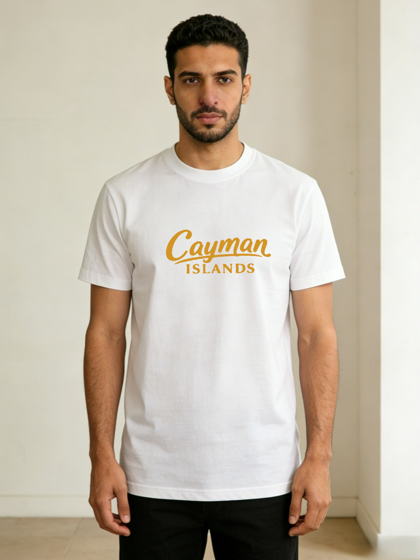 Men Text Print Round Neck T-Shirt