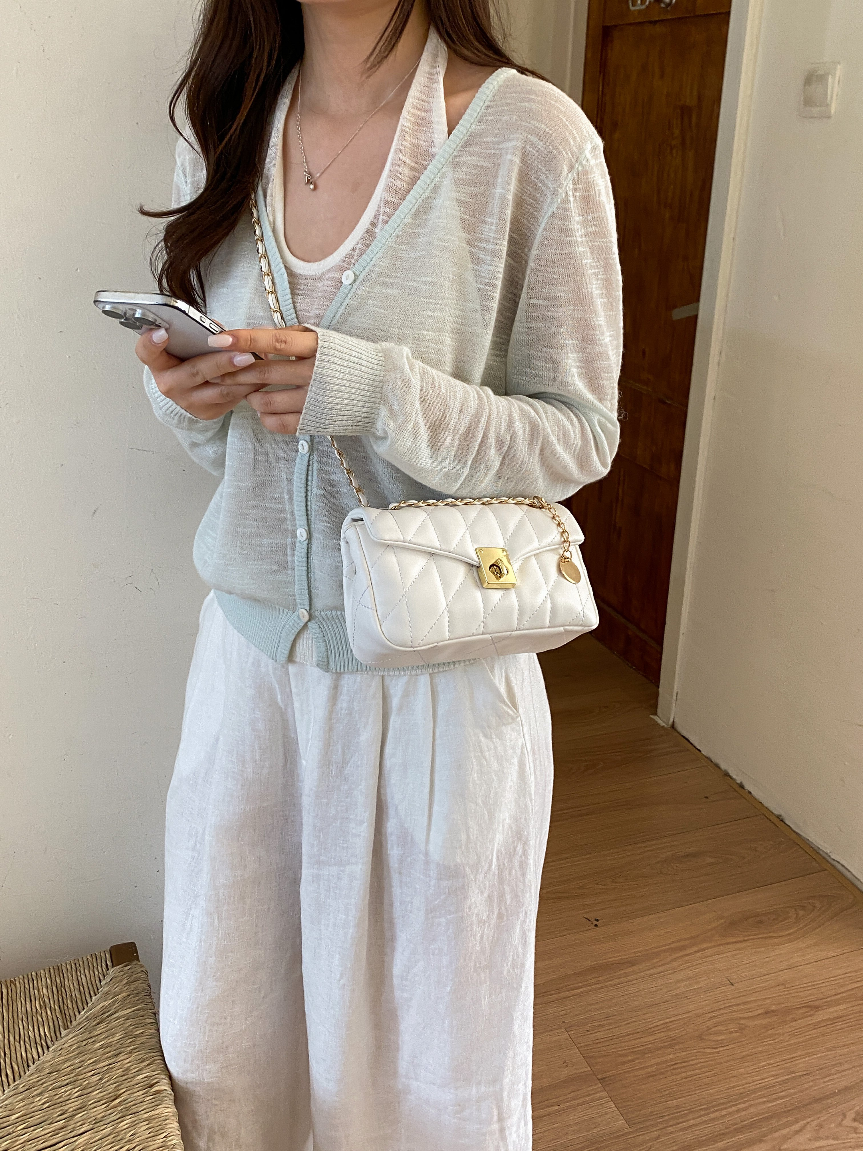 Quilted Flap Crossbody Bag