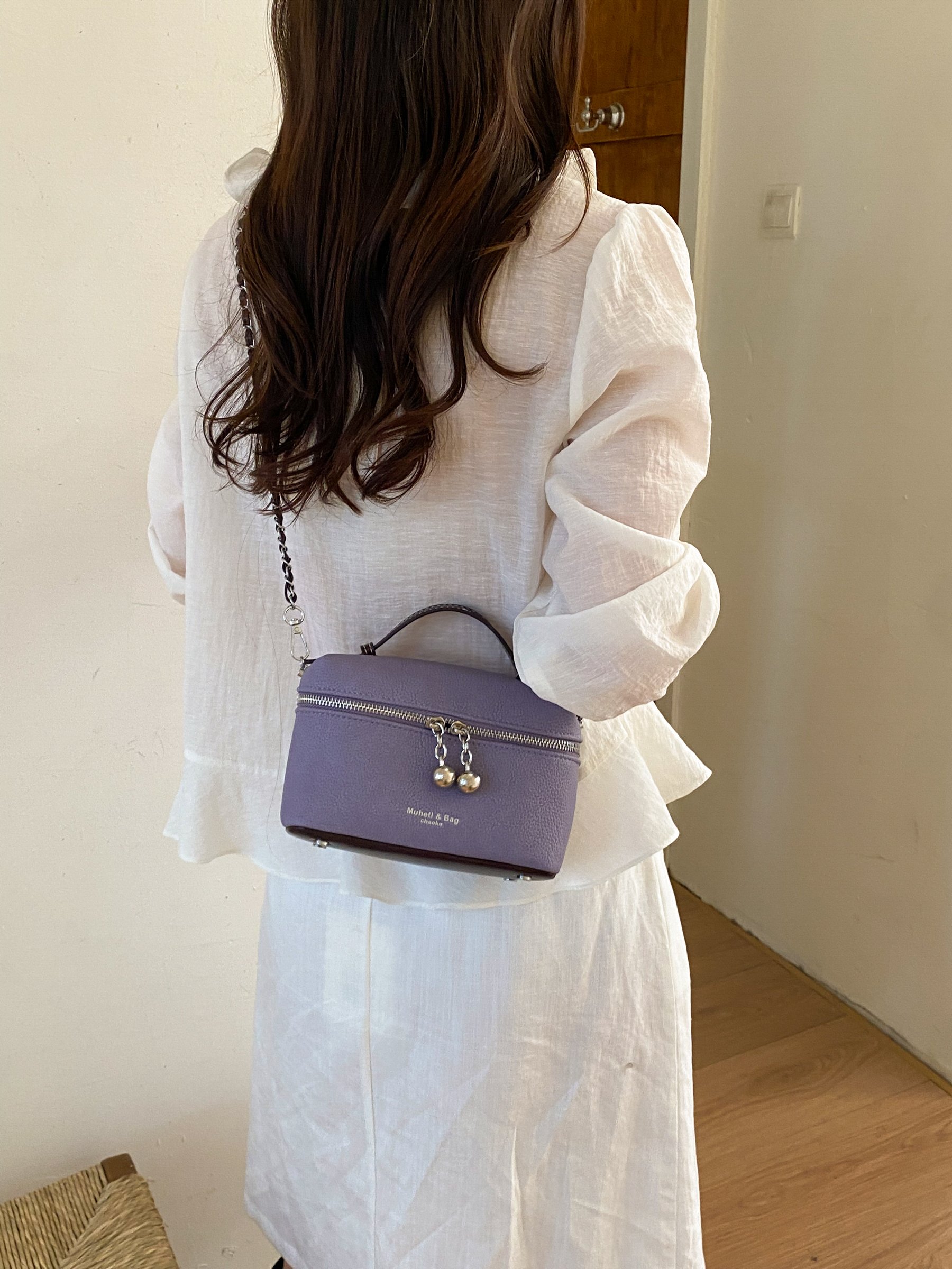 Zip Around Crossbody Bag with Top Handle