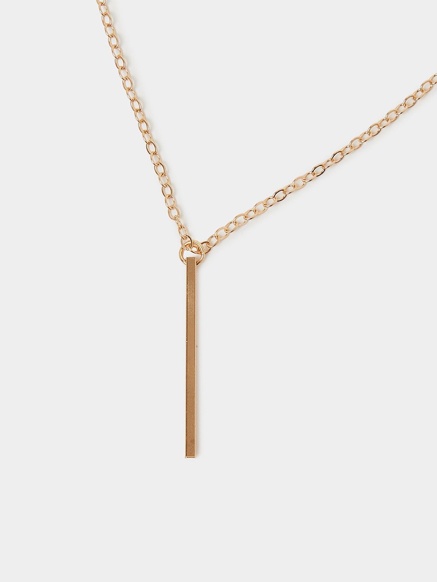 Bar Drop Earrings and Necklace Jewelry Set