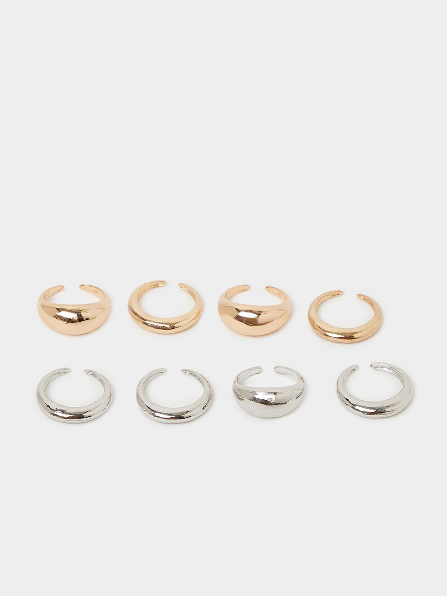 Set of 8- Open Cuff Rings