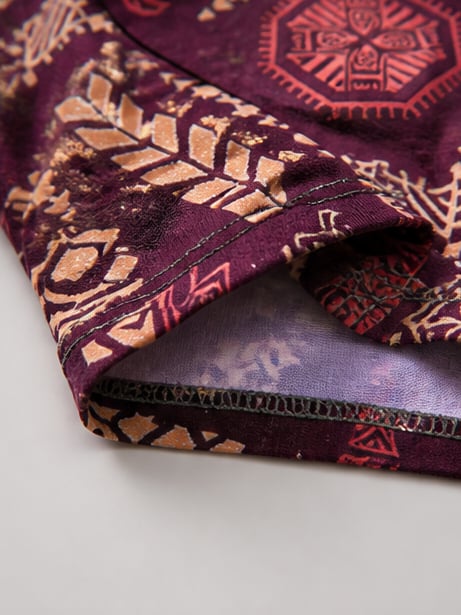 Men Burgundy Patterned Trunks