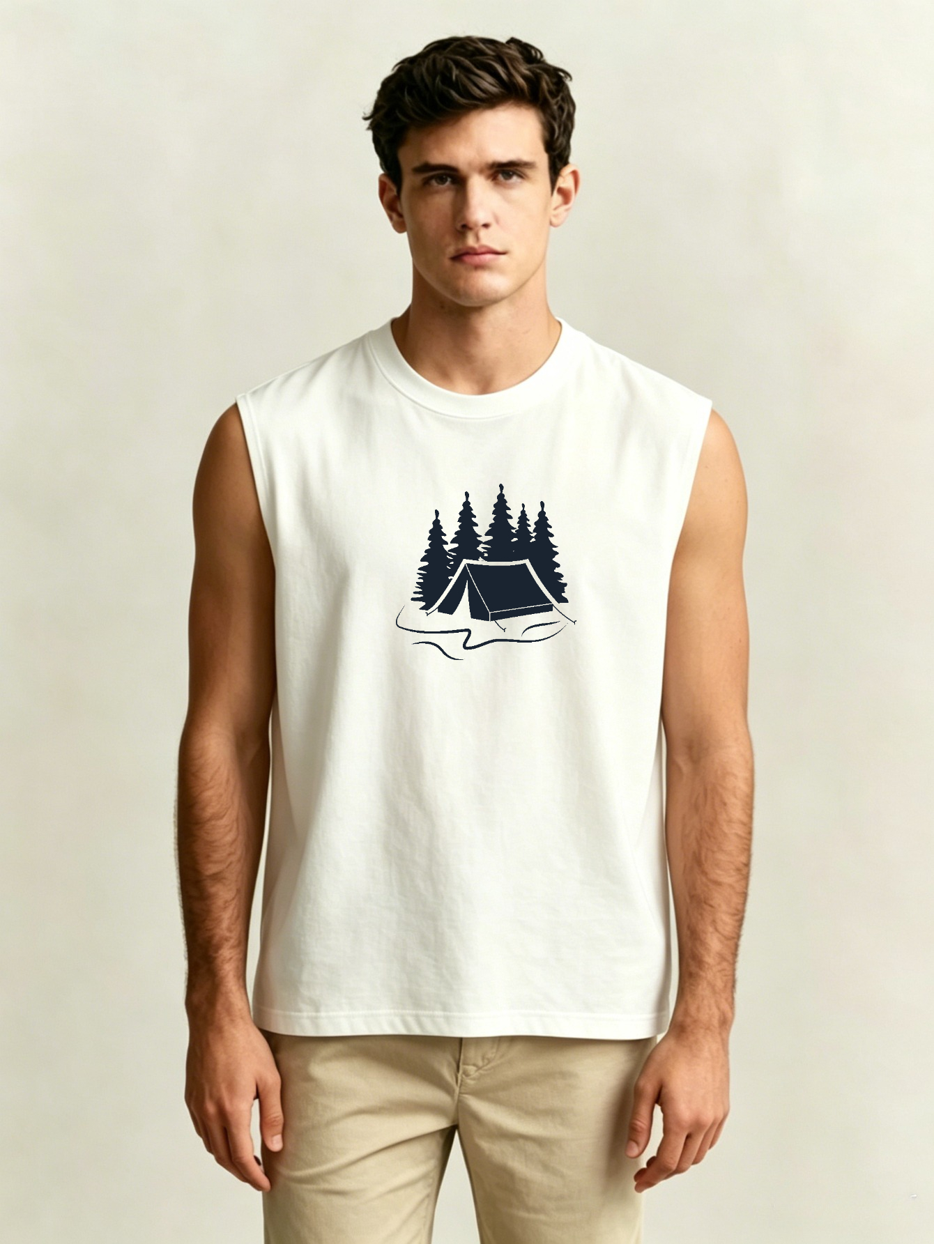 Men Printed Lightweight Tank Top