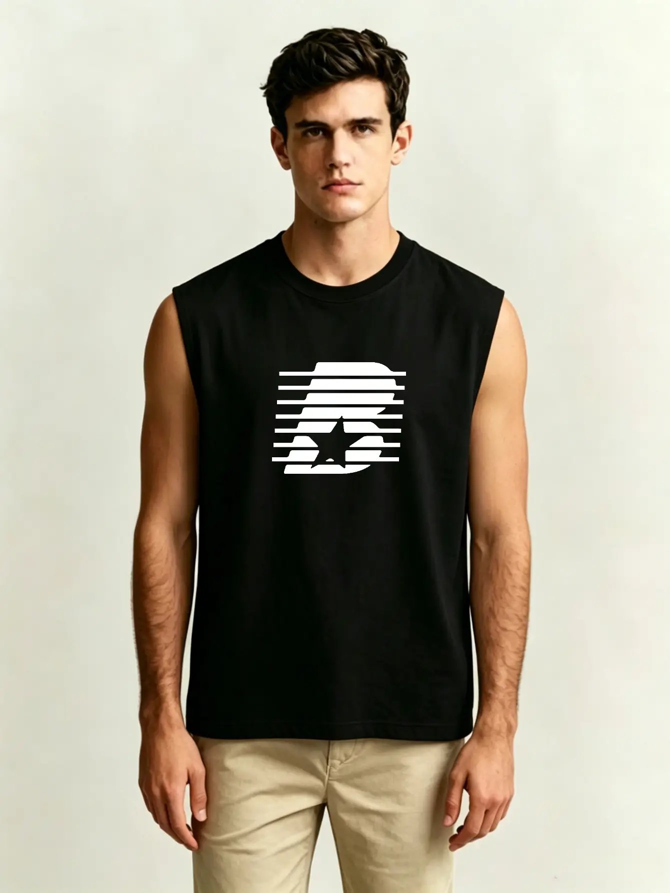 Men Printed Lightweight Tank Top