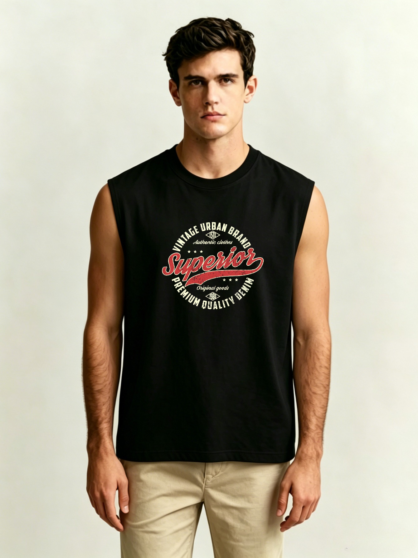 Men Printed Lightweight Tank Top