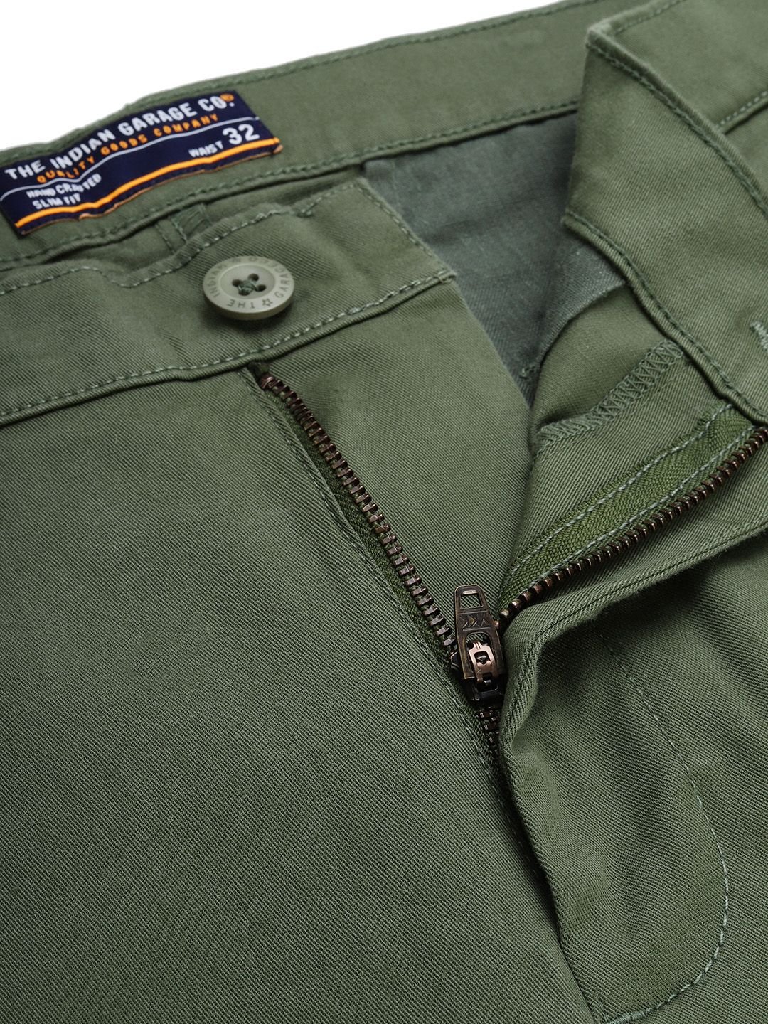 Men Slim Fit Mid Rise Chinos