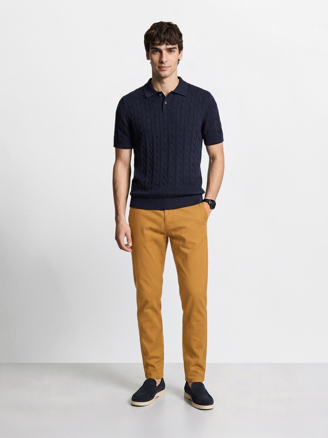 Men Slim Fit Mid Rise Chinos