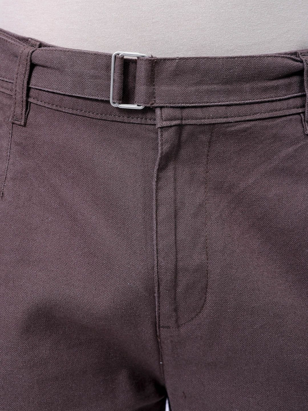 Men Baggy Fit Mid Rise Trousers