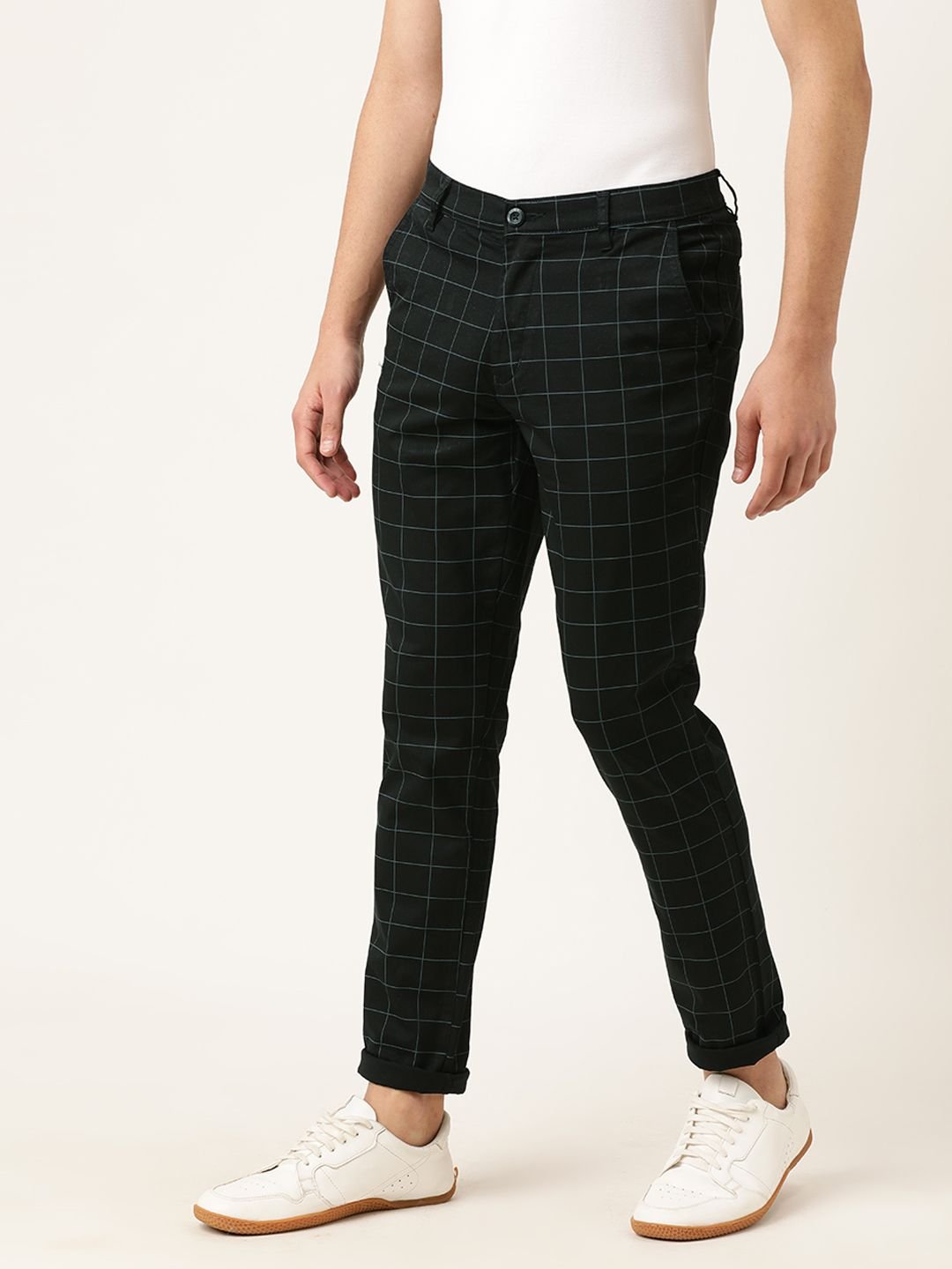 Men Slim Fit Mid Rise Chinos
