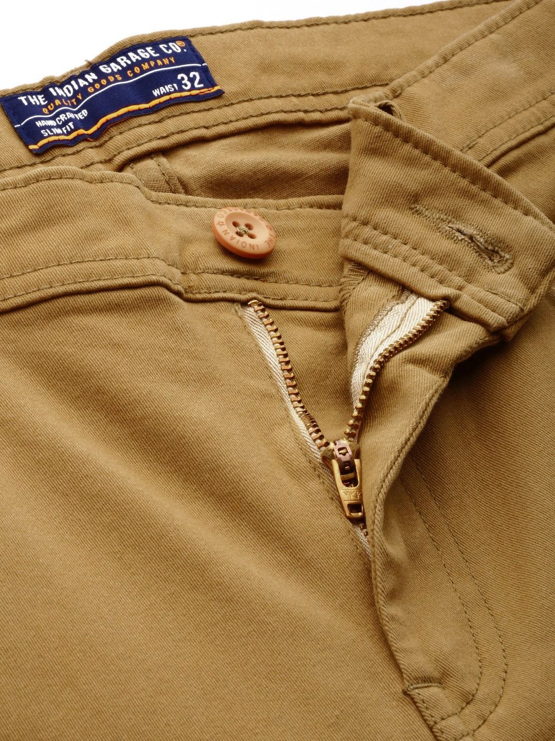 Men Slim Fit Mid Rise Chinos