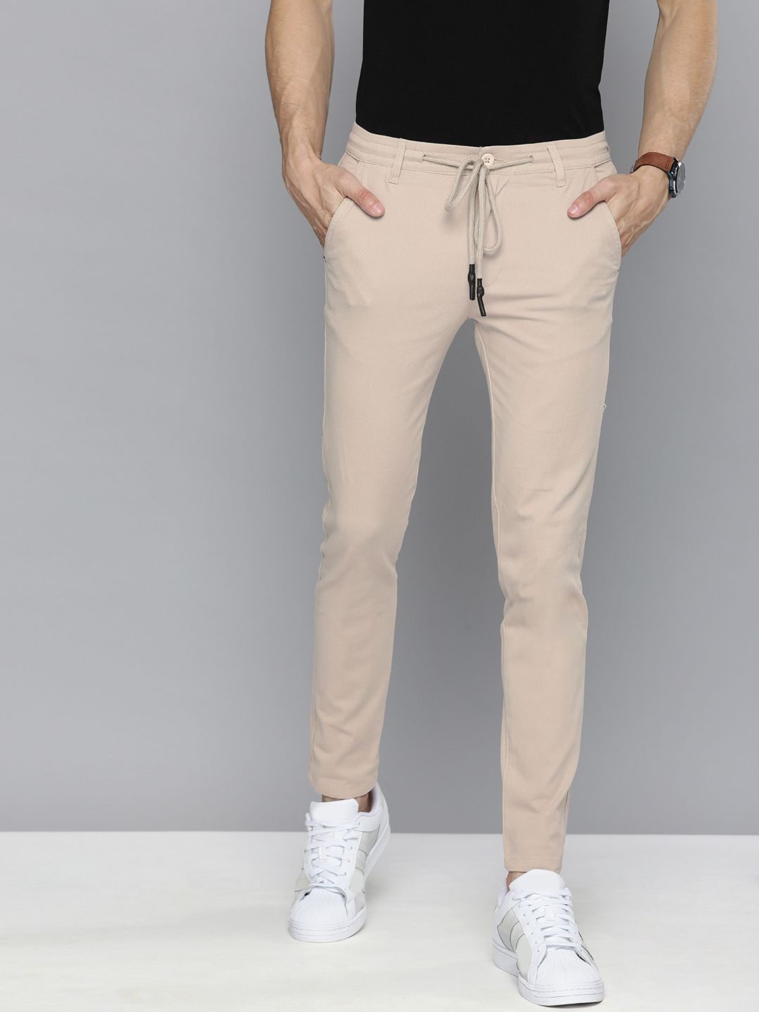 Men Slim Fit Mid Rise Chinos