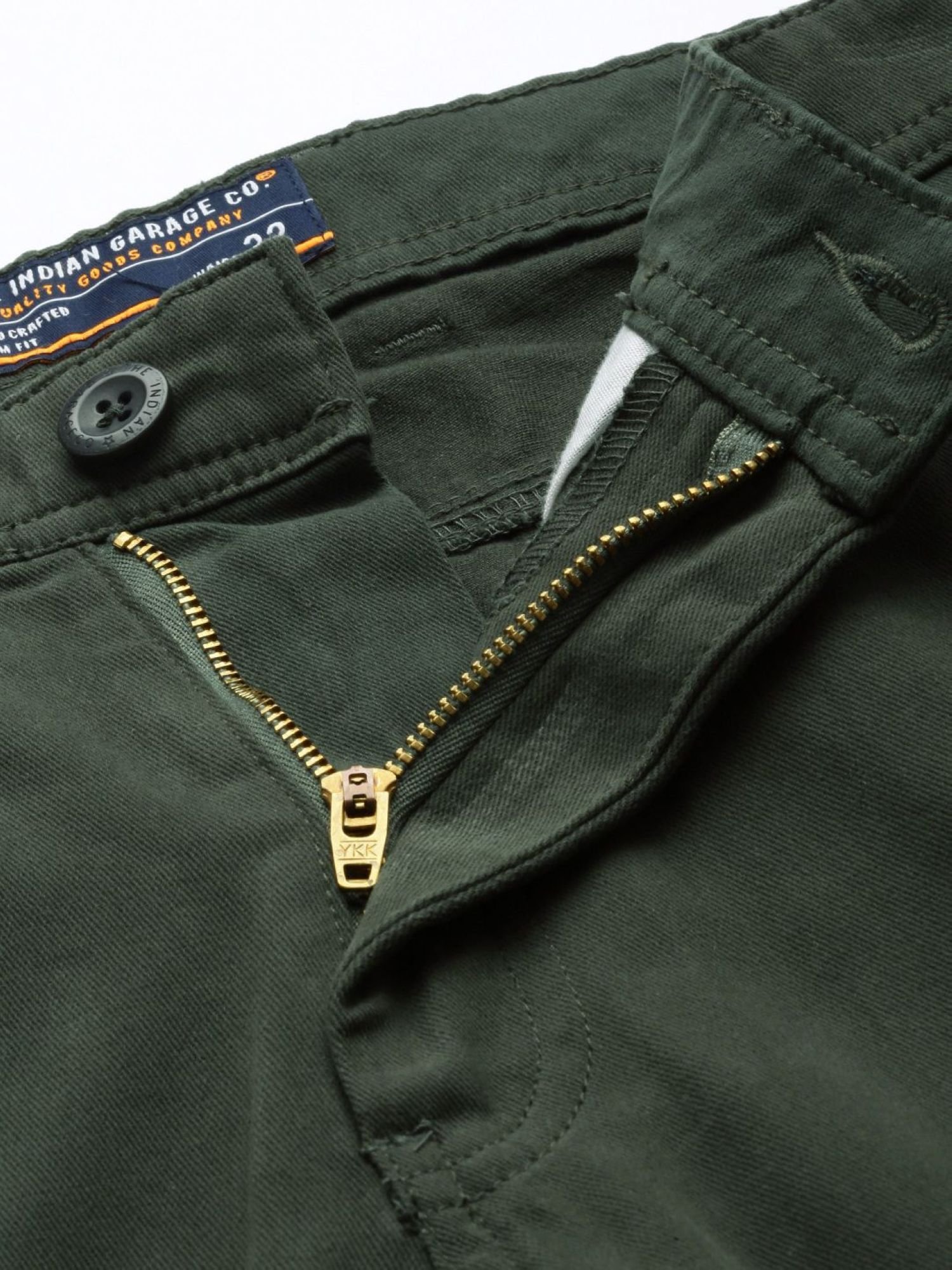 Men Slim Fit Mid Rise 5-Pocket Chinos