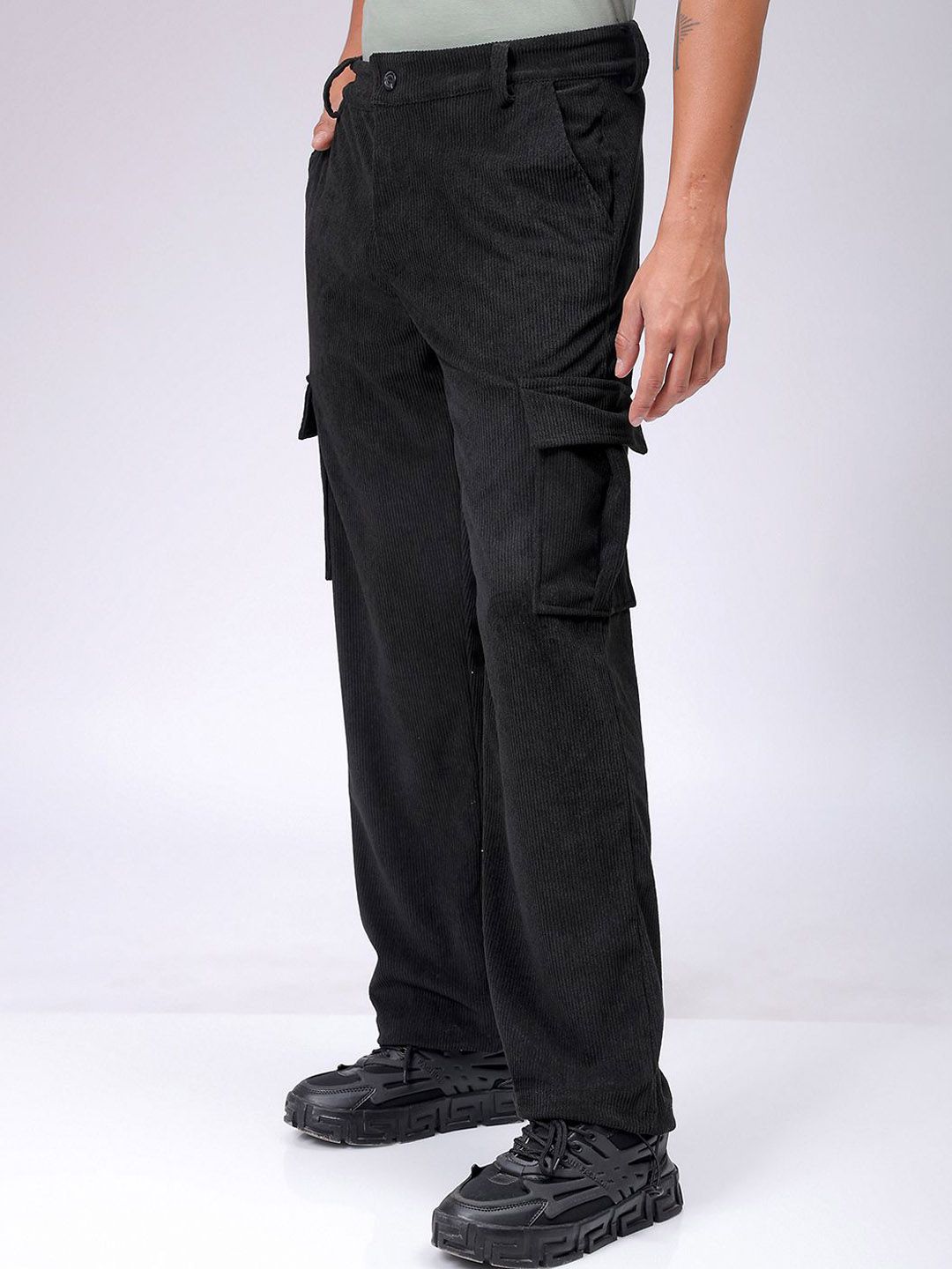 Men Baggy Fit Mid Rise Cargo