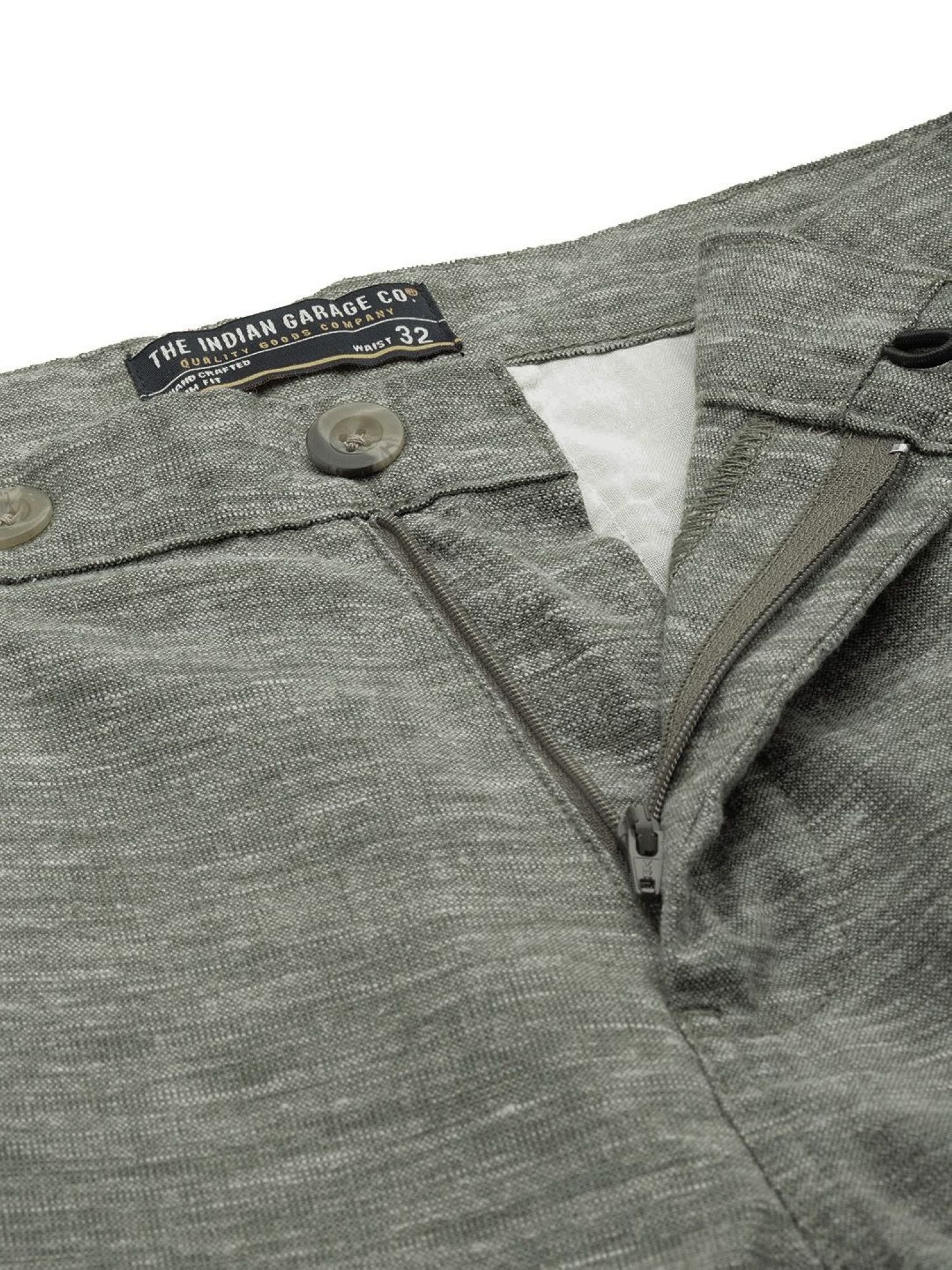 Men Slim Fit Mid Rise Pants