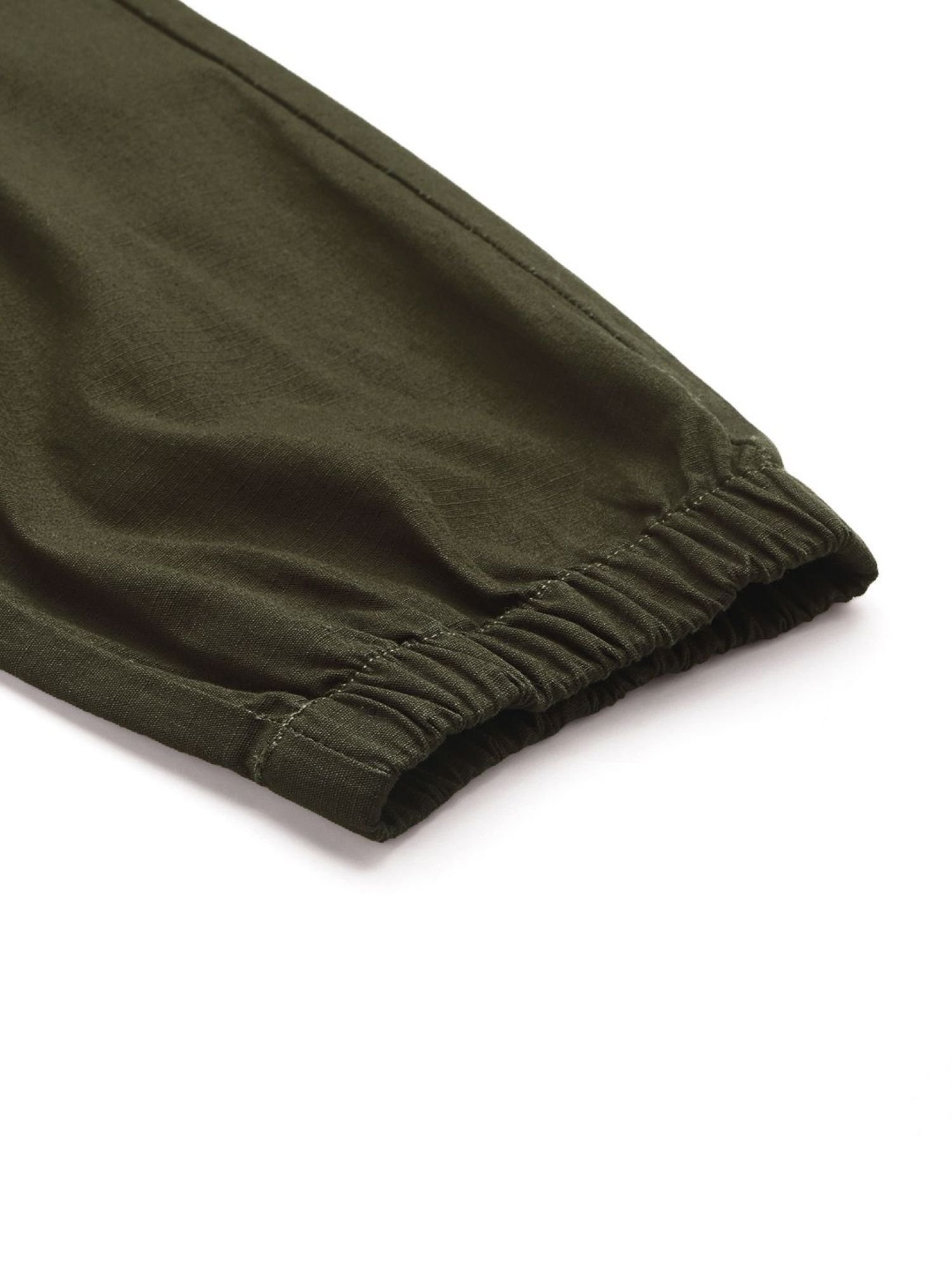 Men Regular Fit Mid Rise Cuffed Cargo Joggers