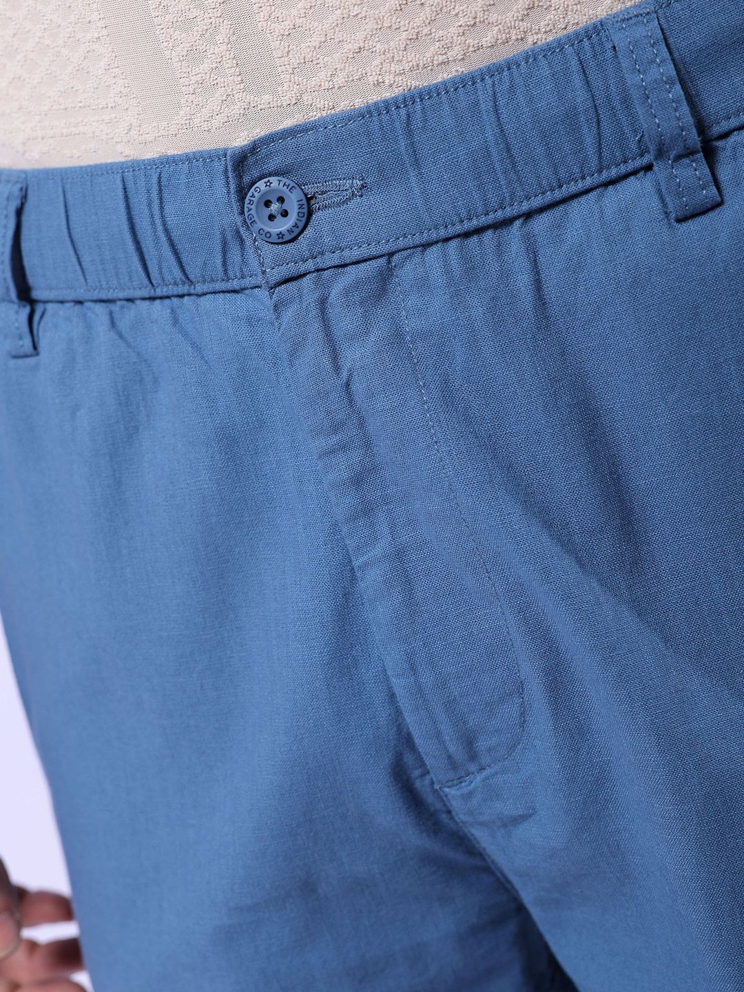 Men Relaxed Fit Mid Rise Trousers