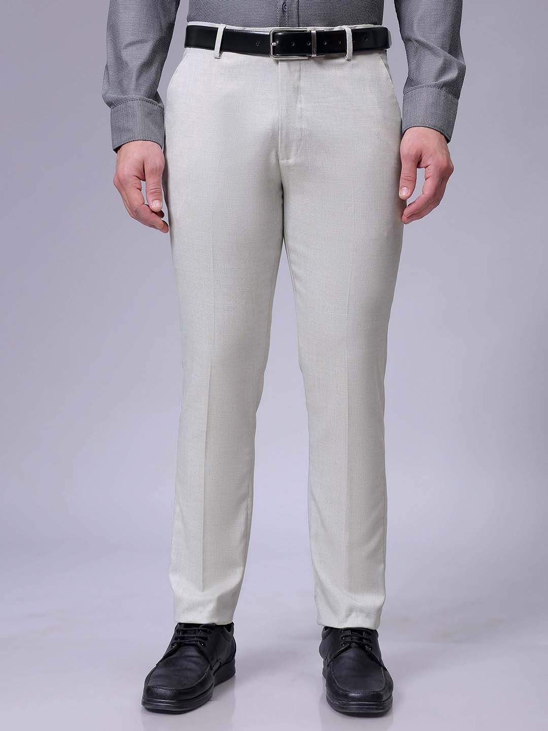 Men Slim Fit Mid Rise Trouser
