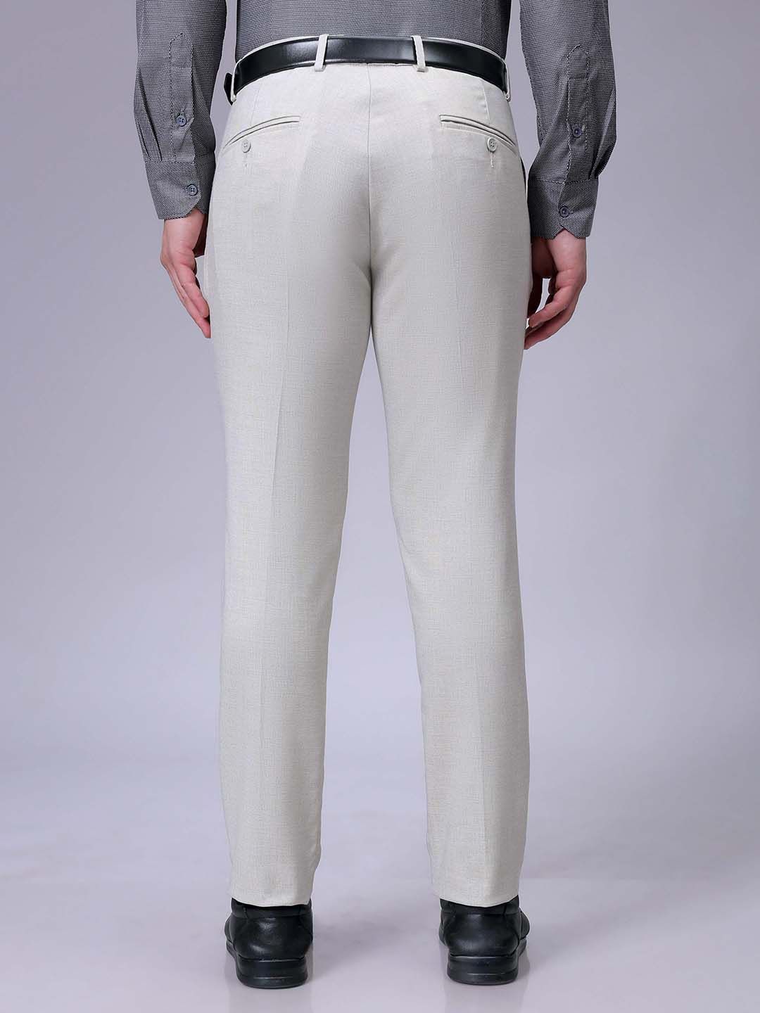 Men Slim Fit Mid Rise Trouser