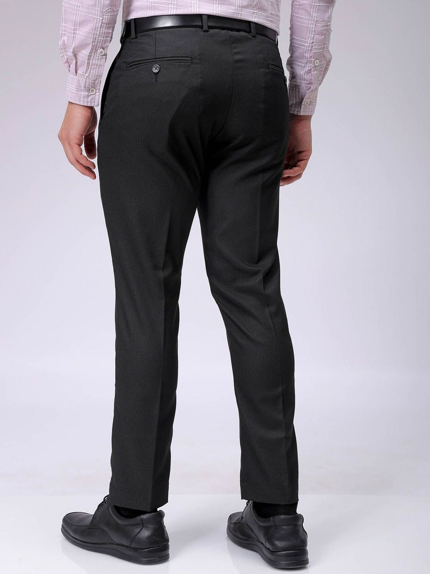 Men Slim Fit Mid Rise Trouser