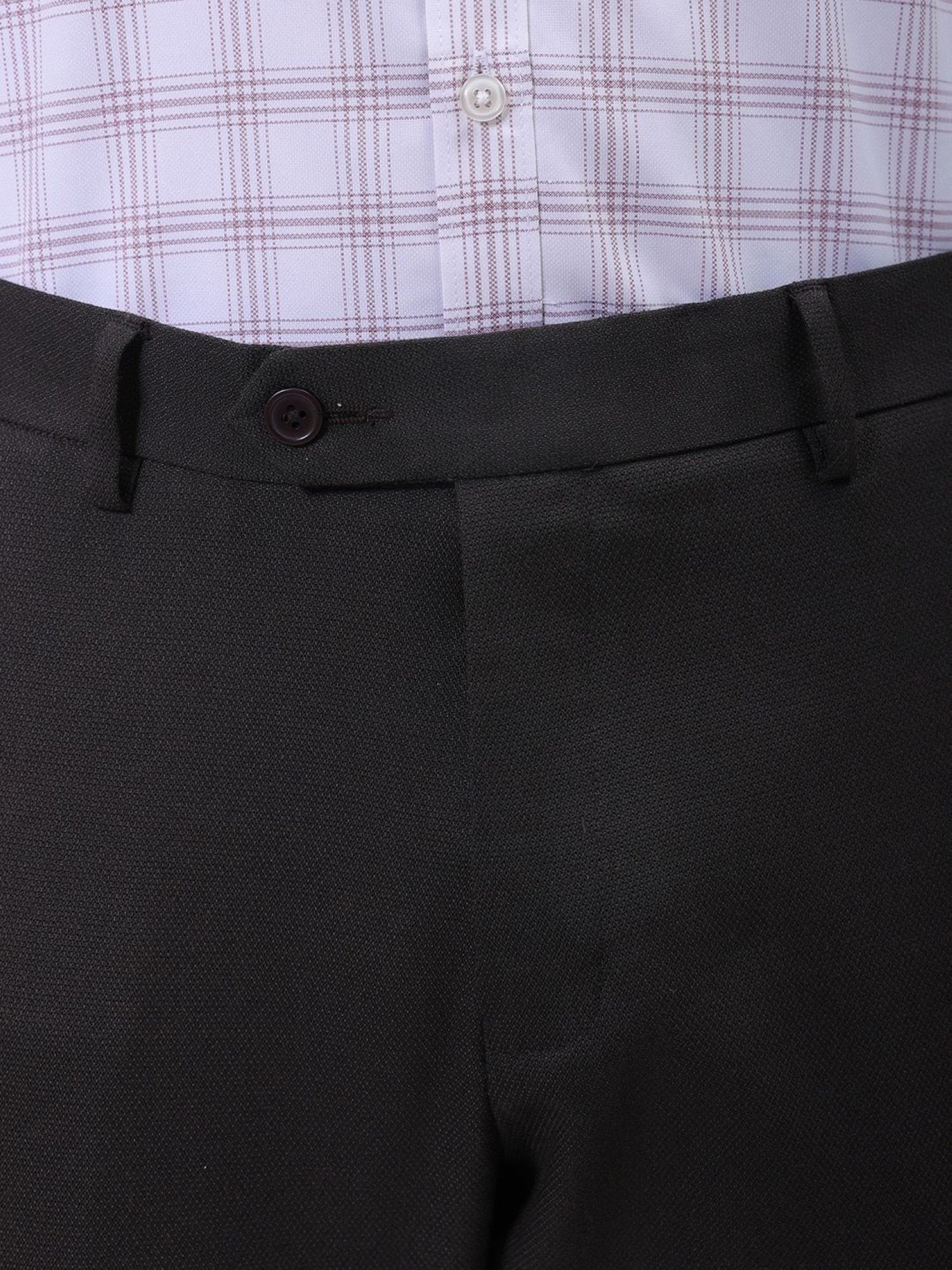 Men Slim Fit Mid Rise Trouser