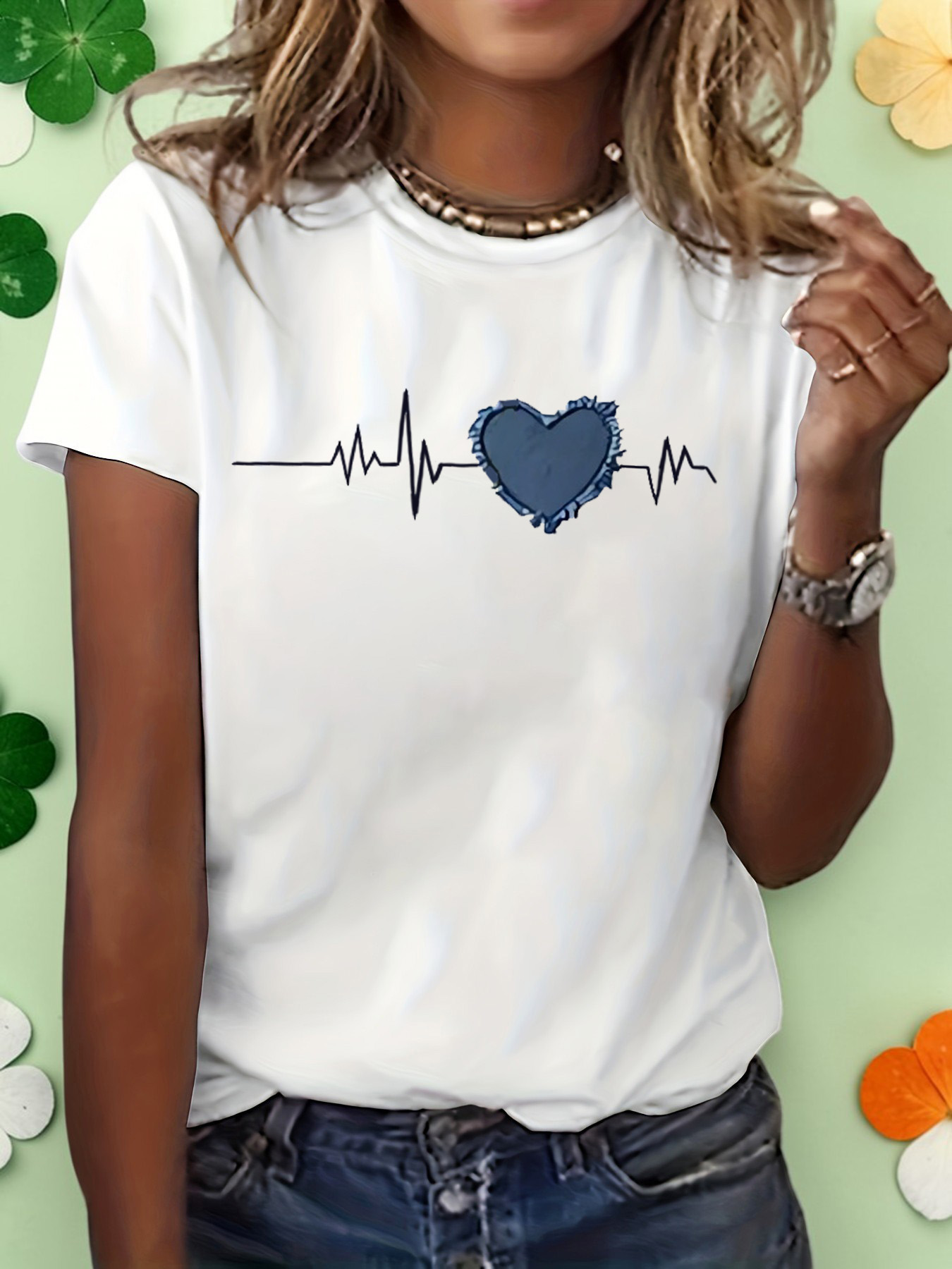 White Graphic Print Regular T-Shirt