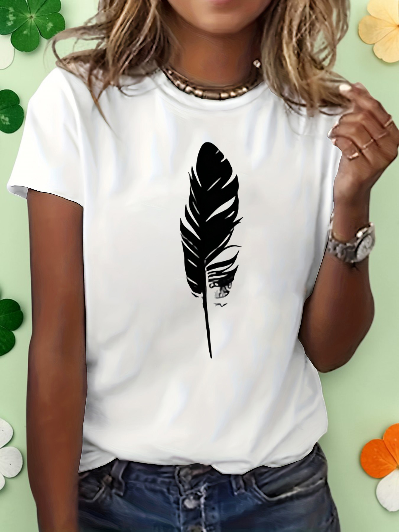White Graphic Print Regular T-Shirt