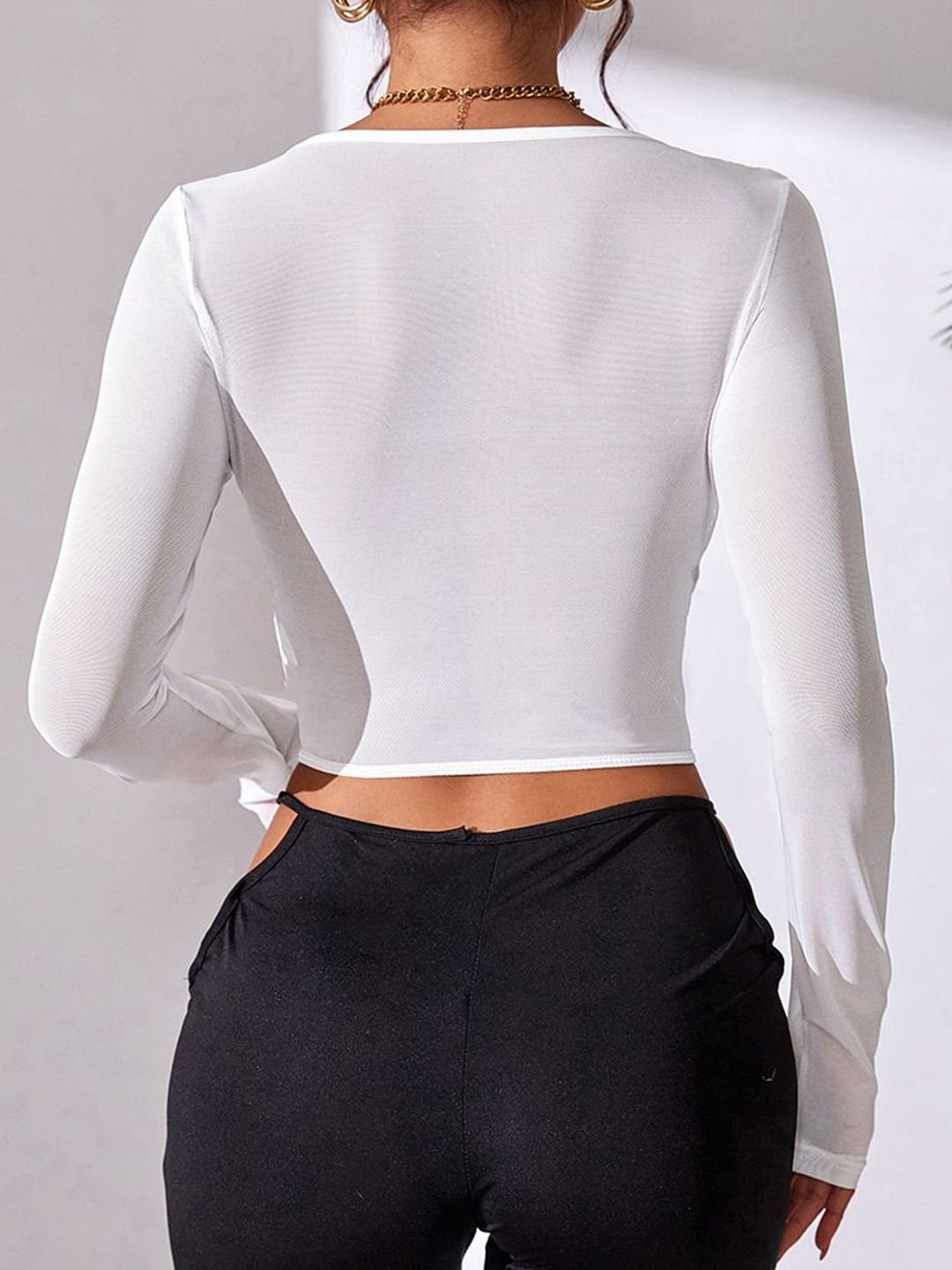 White Sweetheart Neck Bralette Top
