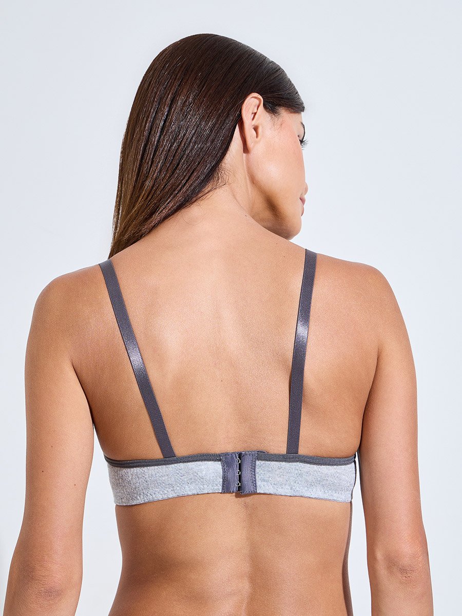 Pack of 2 - Padded Non Wired T-Shirt Bra with Contrast Strap Detail