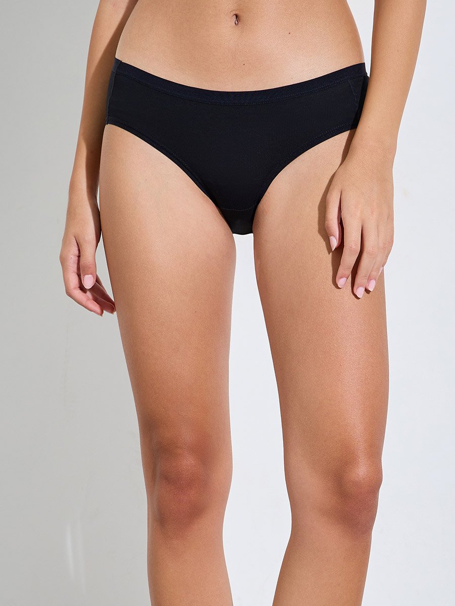 Pack of 4 - Cotton Elastane Full Briefs