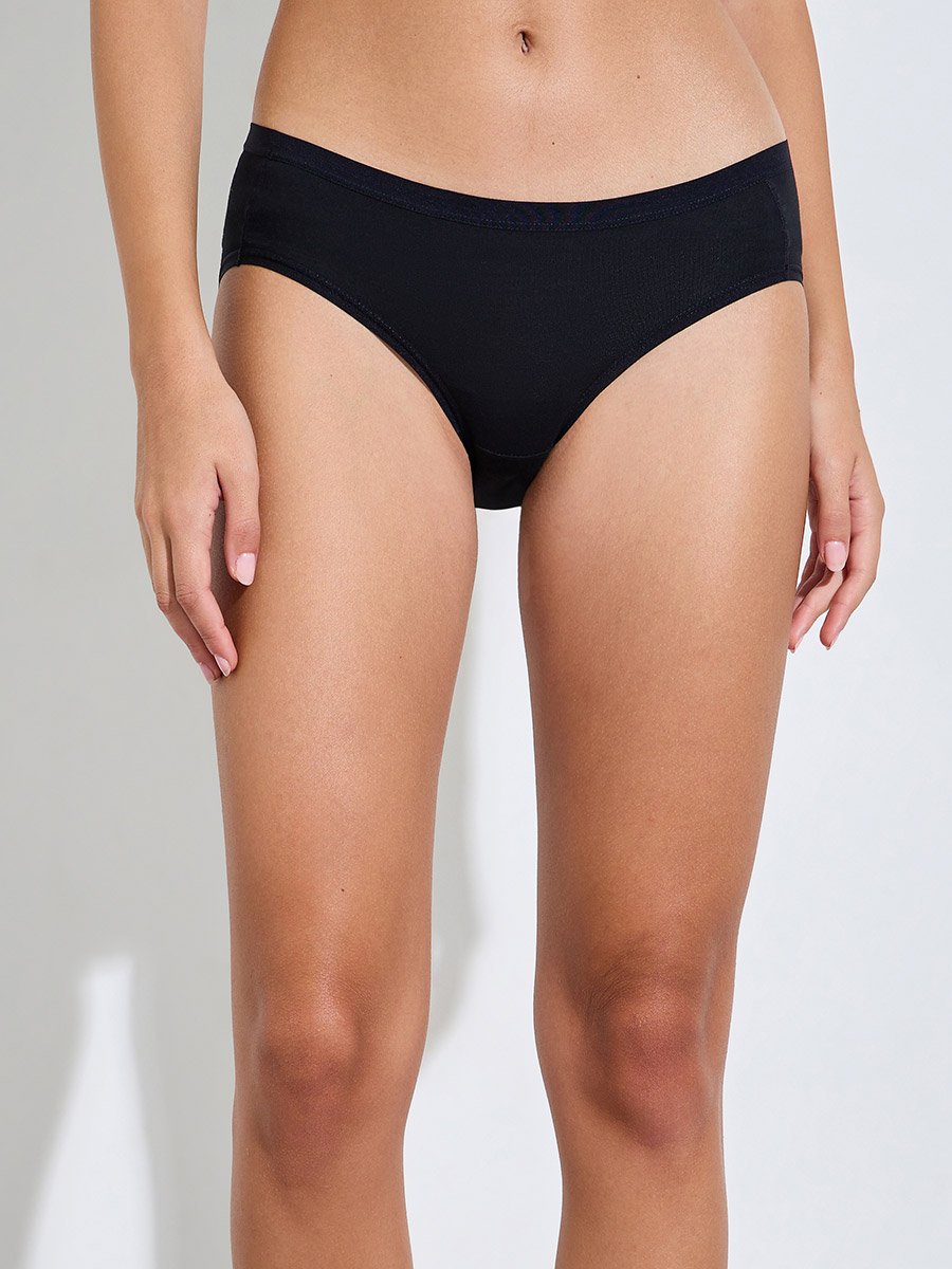 Pack of 4 - Cotton Elastane Full Briefs