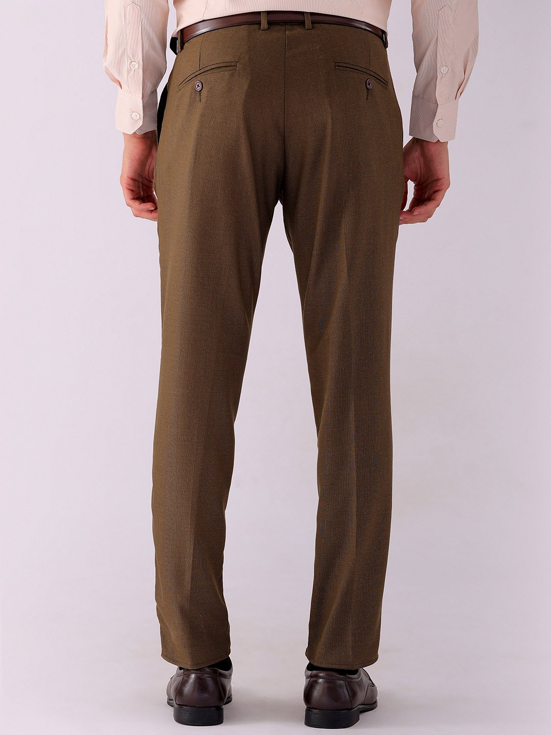 Men Slim Fit Mid Rise Trousers