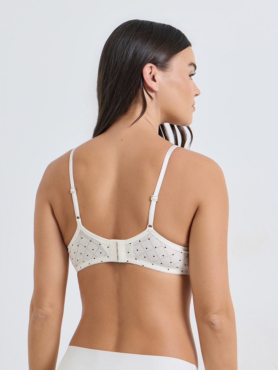 Pack of 2 - Padded Non Wired Polka Dot Print T-Shirt Bra