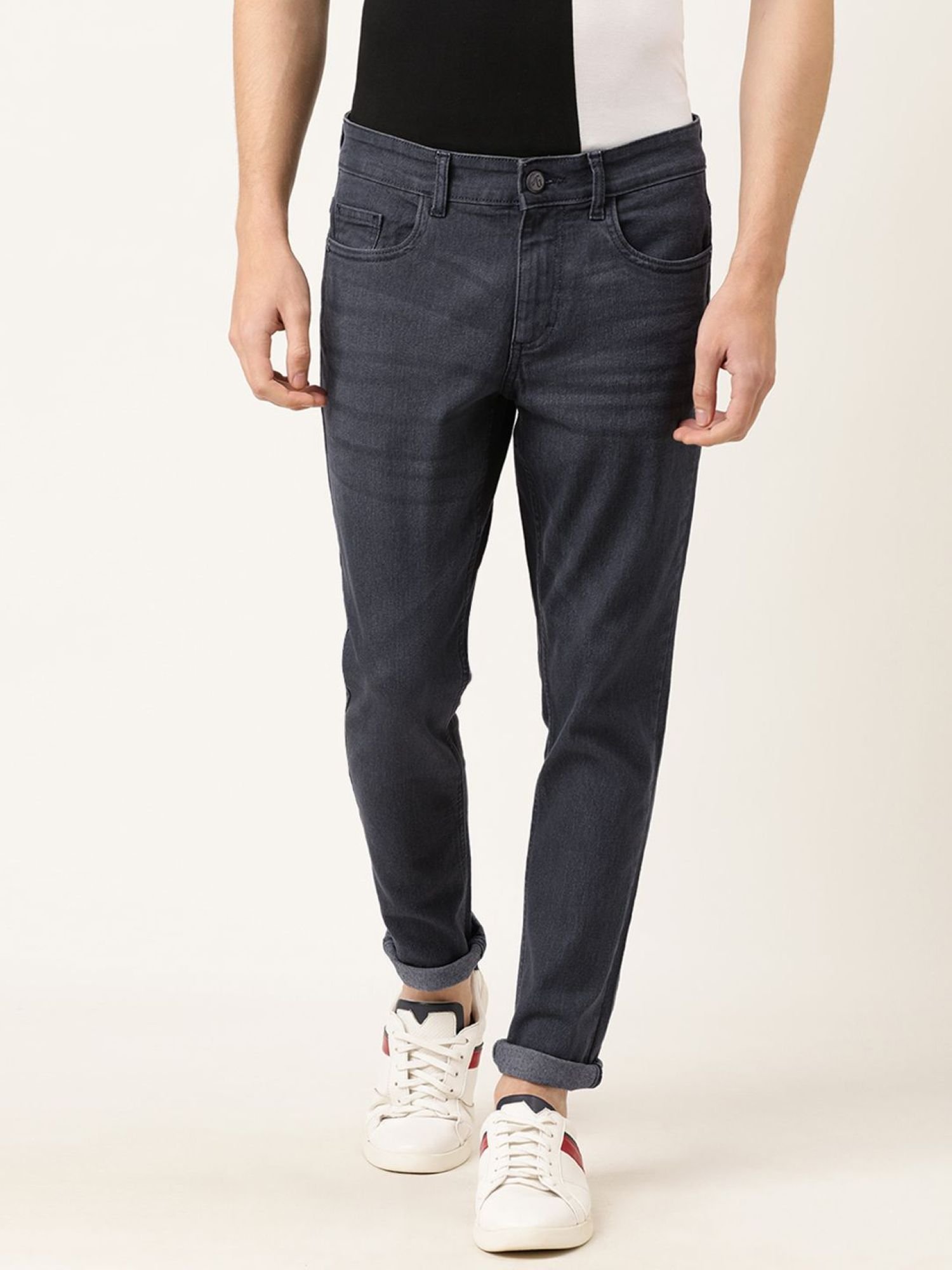 Men Super Slim Fit Mid Rise Jeans
