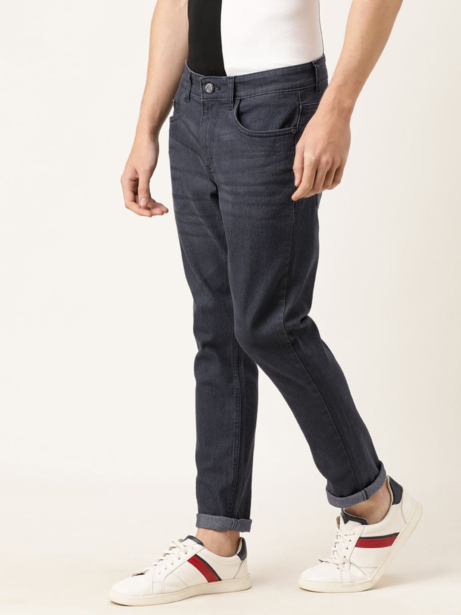 Men Super Slim Fit Mid Rise Jeans