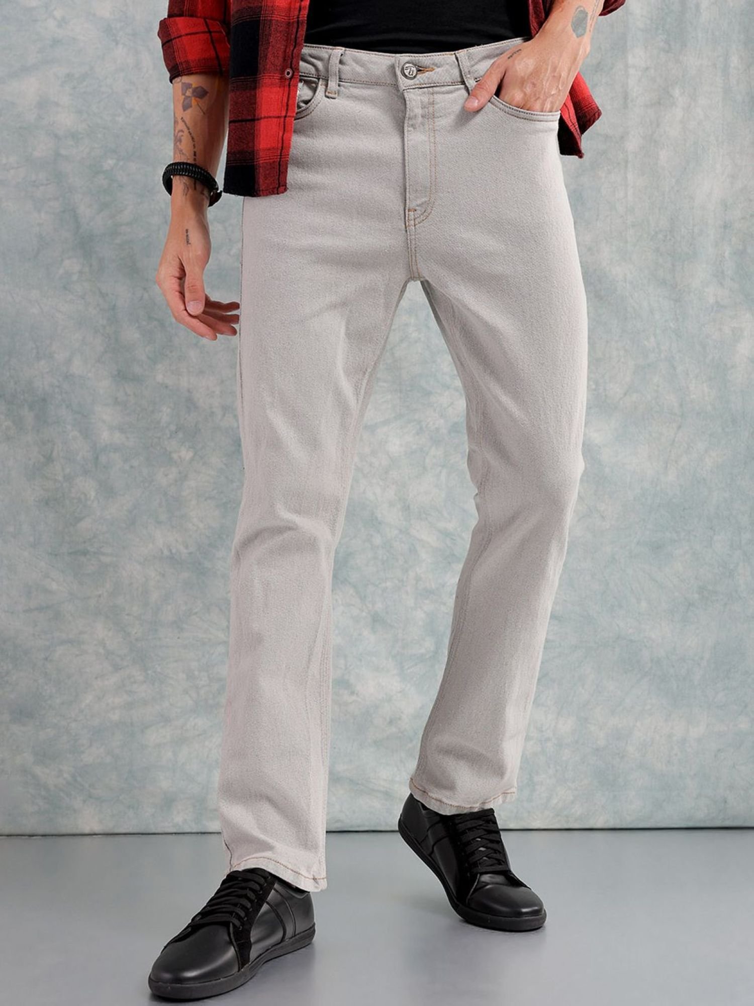 Men Bootcut Mid Rise Stretchable Jeans
