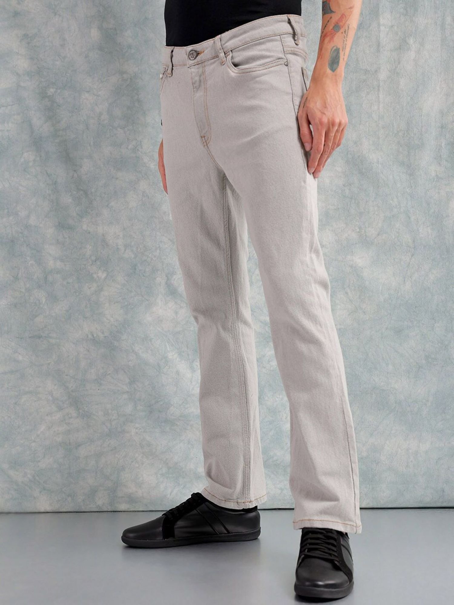 Men Bootcut Mid Rise Stretchable Jeans