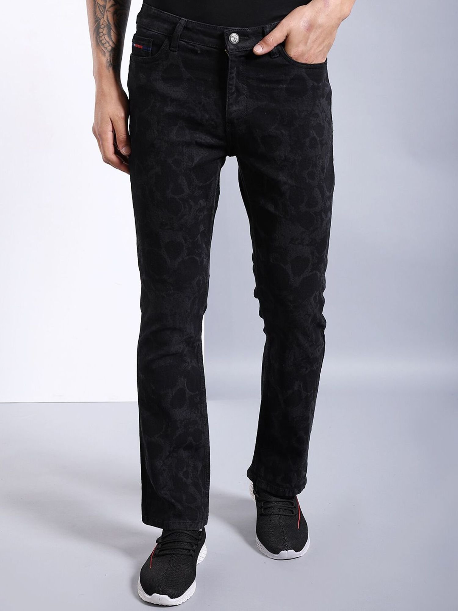 Men Bootcut Mid Rise Stretchable Jeans