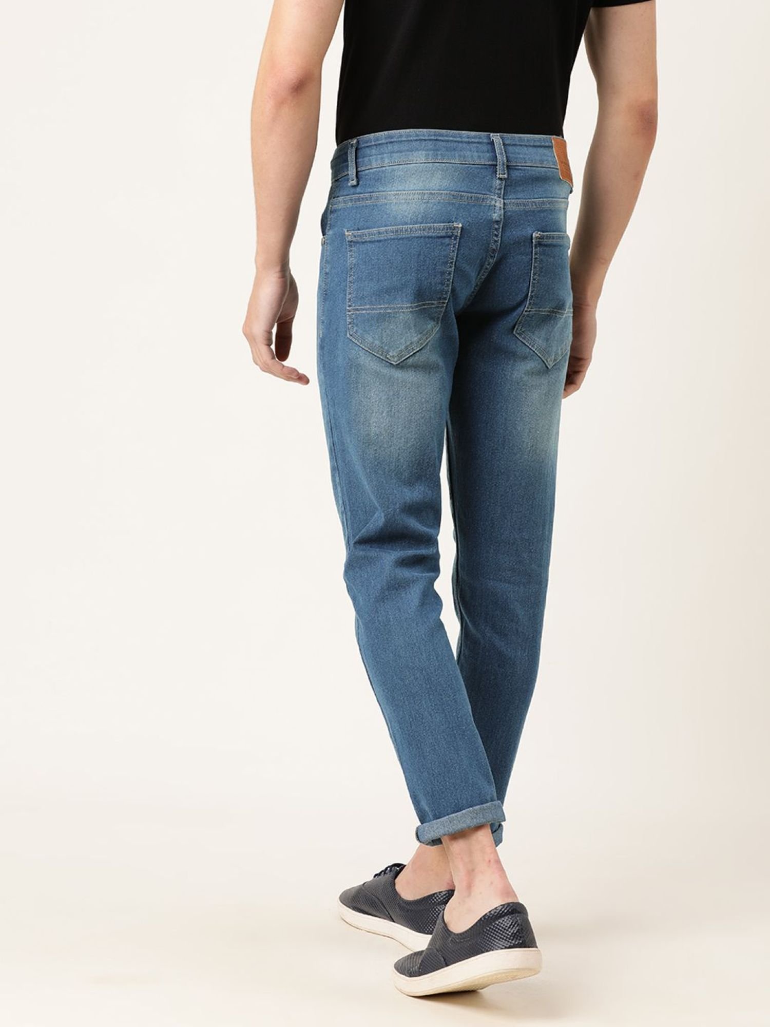 Men Super Slim Fit Mid Rise Jeans