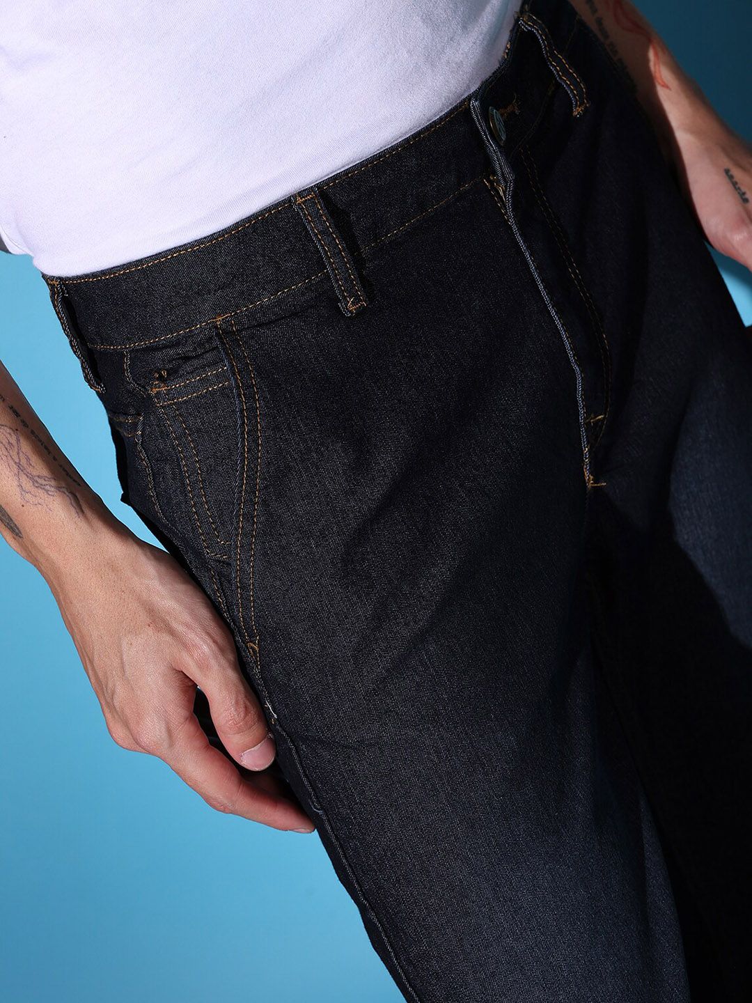 Men Slim Fit Mid Rise Jeans