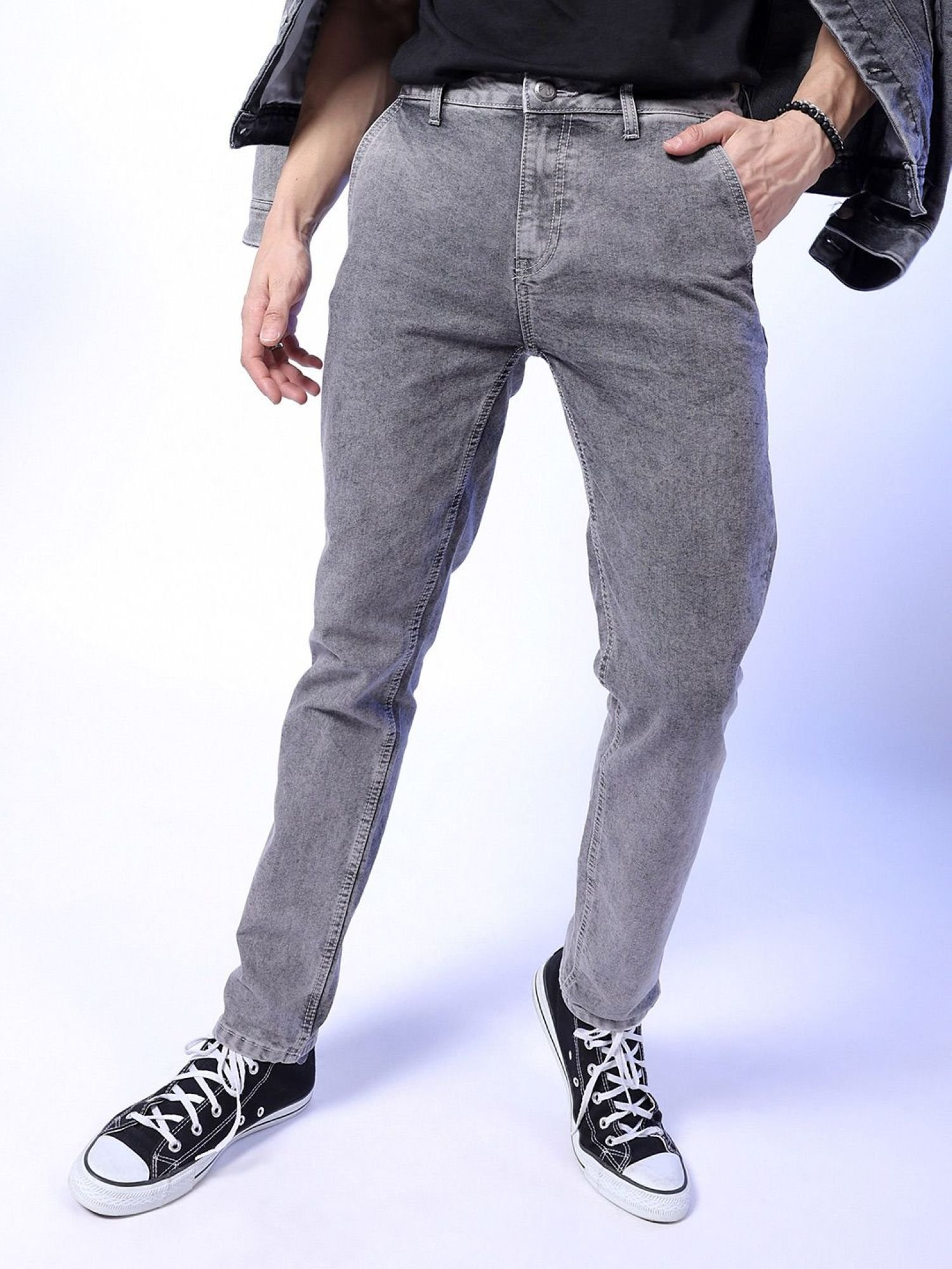Men Slim Fit Mid Rise Jeans