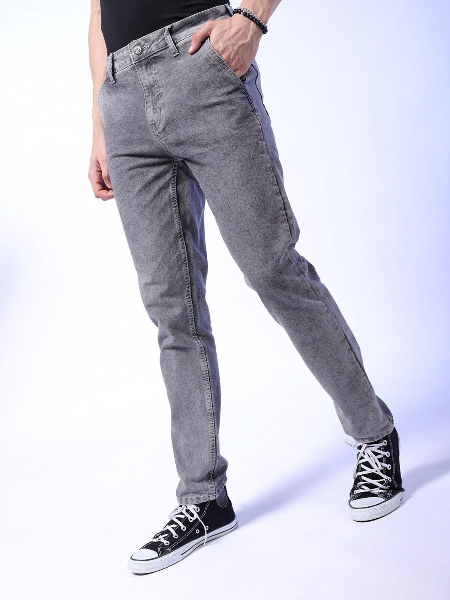 Men Slim Fit Mid Rise Jeans
