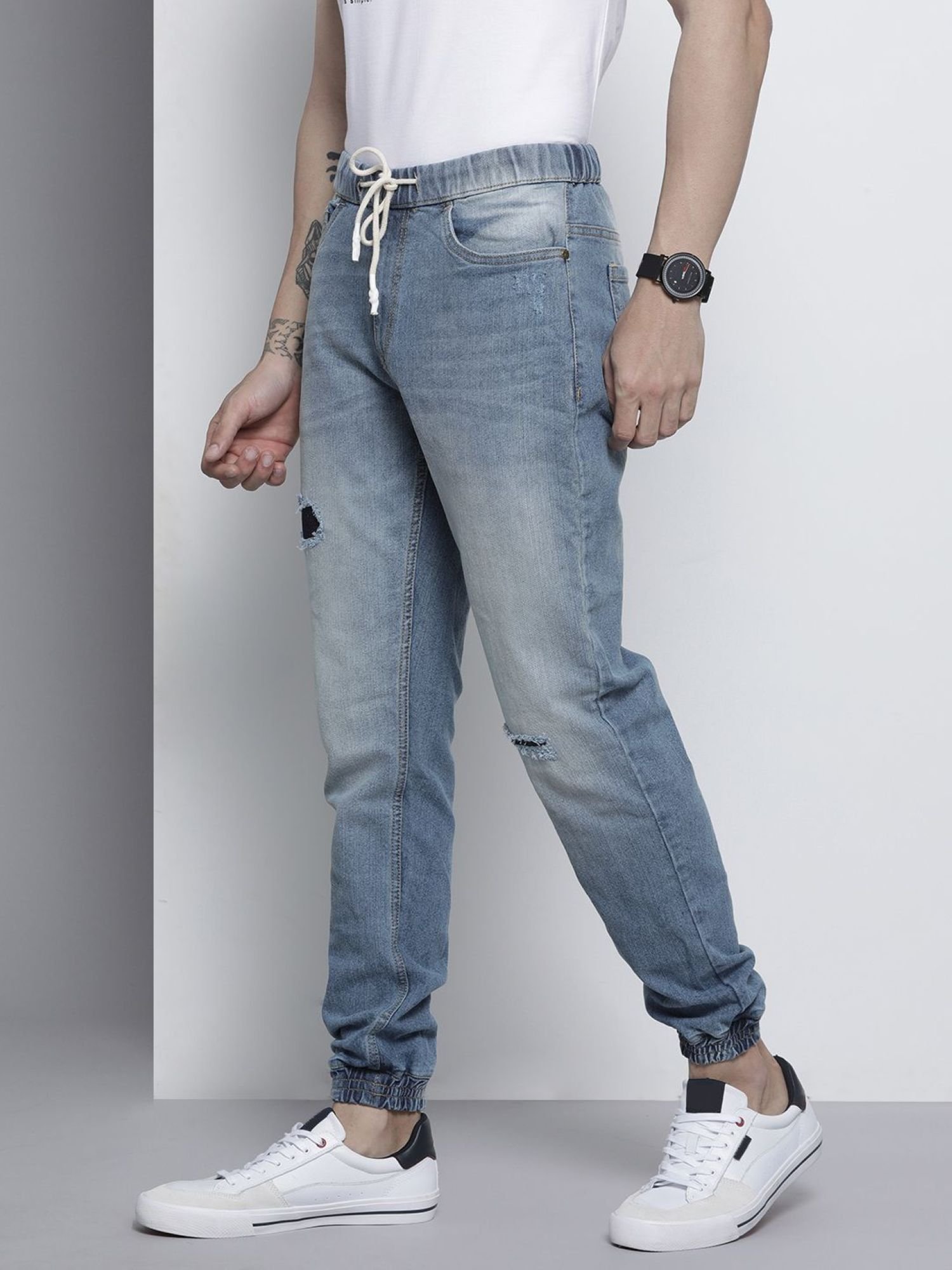 Men Slim Fit Mid Rise Stretchable Jeans