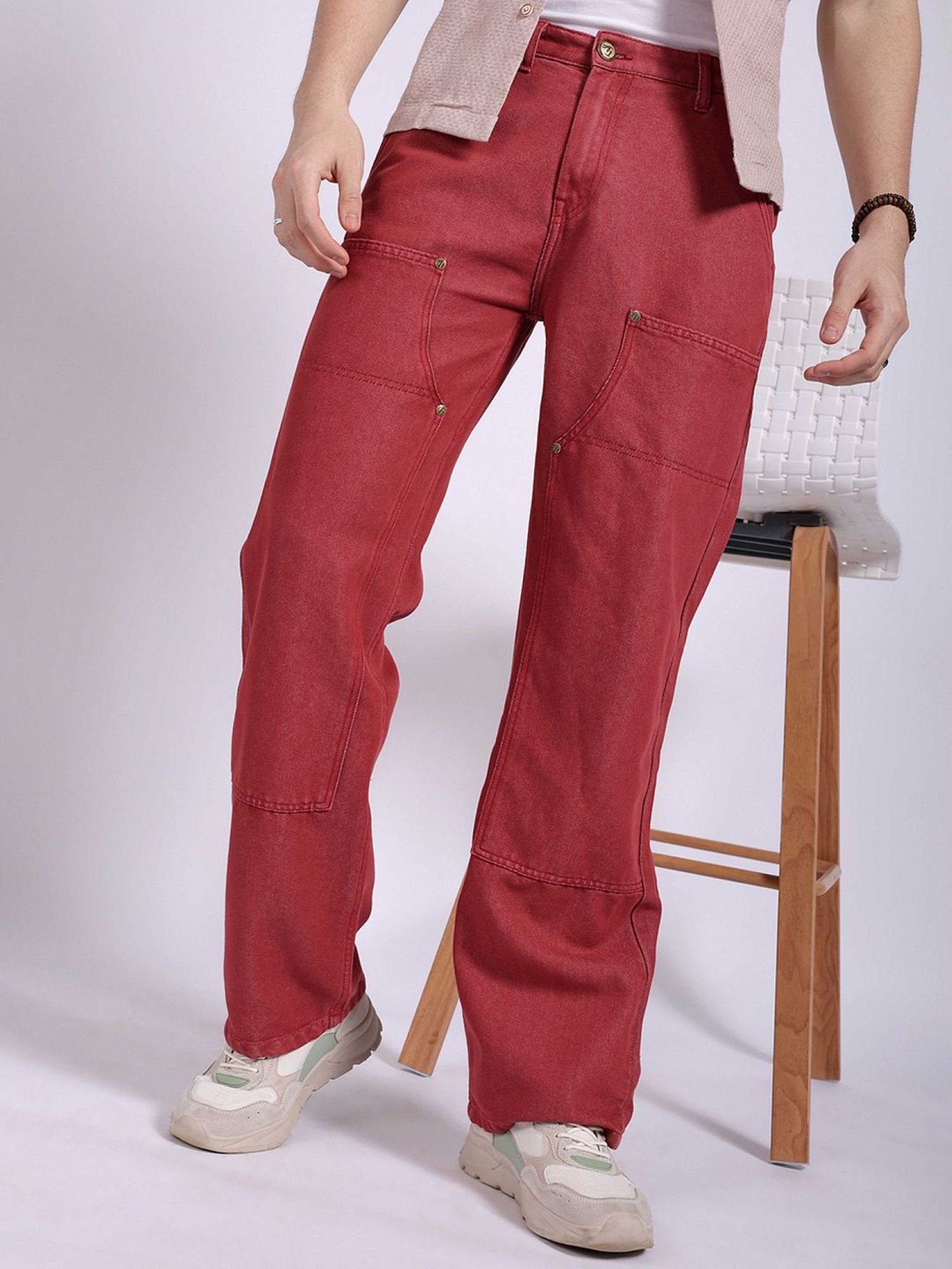 Men Baggy Fit Mid Rise Jeans
