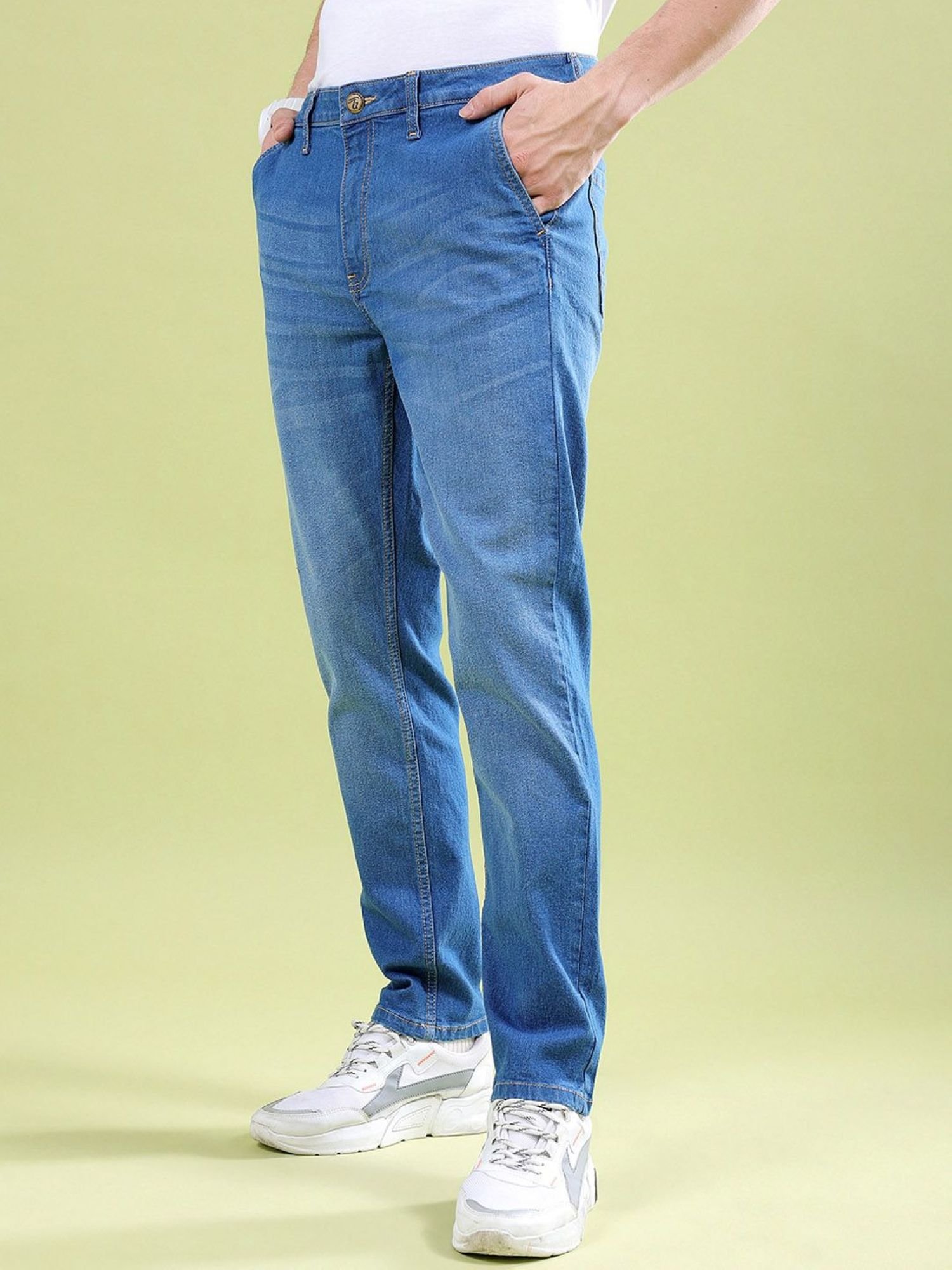 Men Slim Fit Mid Rise Jeans